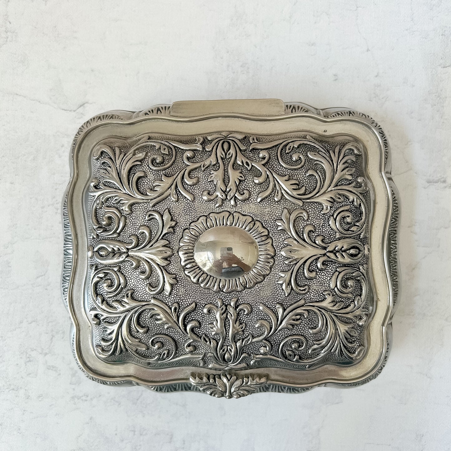 Antique Silver Plate Jewelry Casket