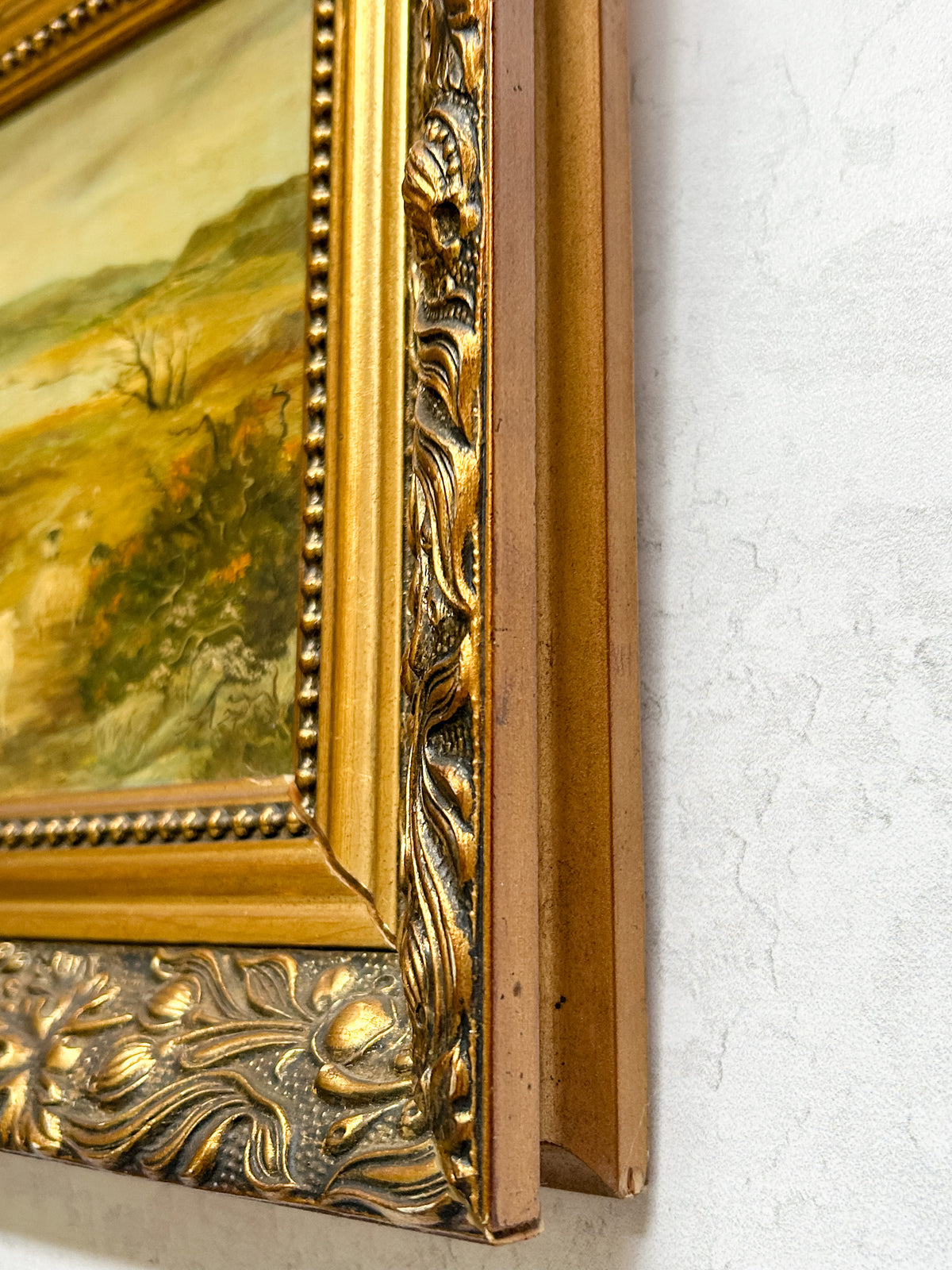 Vintage Oil on Board, English Pastoral Scene with Sheep