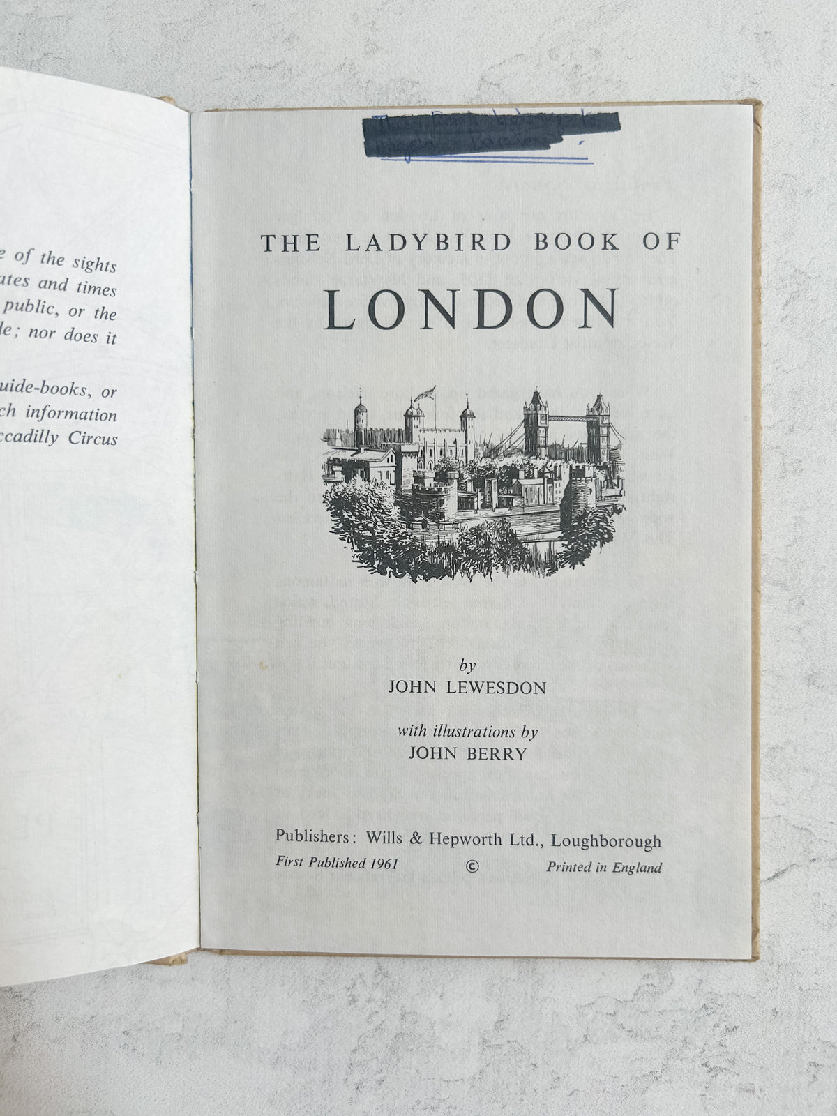 Vintage 1961 Ladybird “London” Book