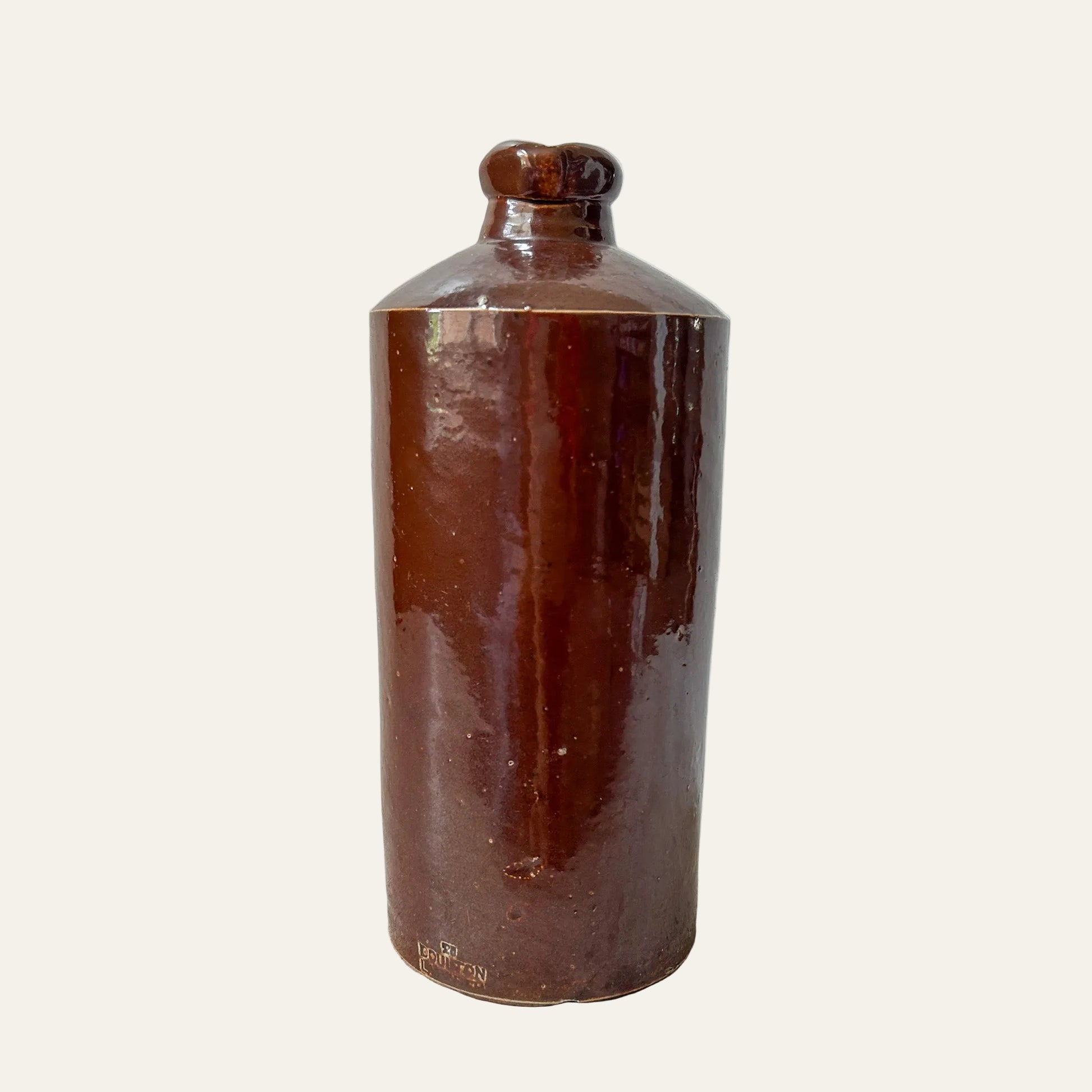 brown stoneware jug