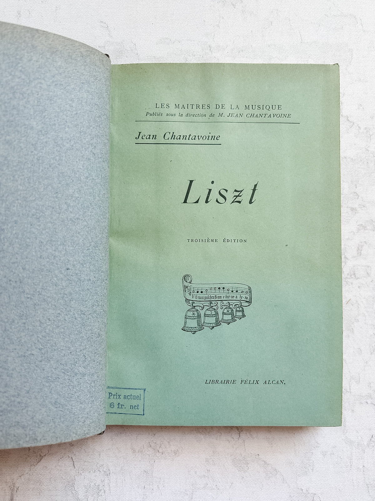 Antique French 1913 “Liszt” Music Biography by Jean Chantavoine