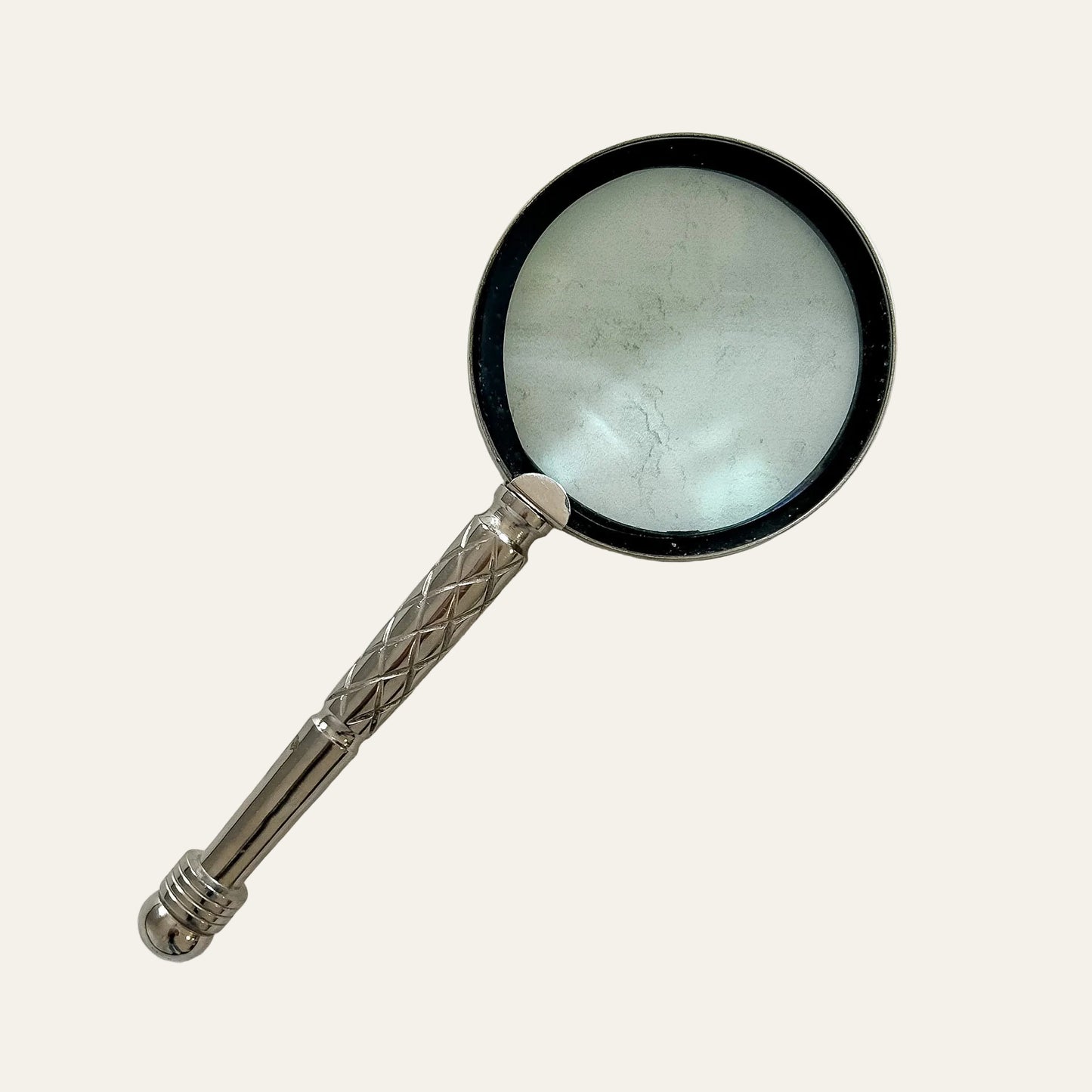 Vintage Silver Plate Magnifying Glass