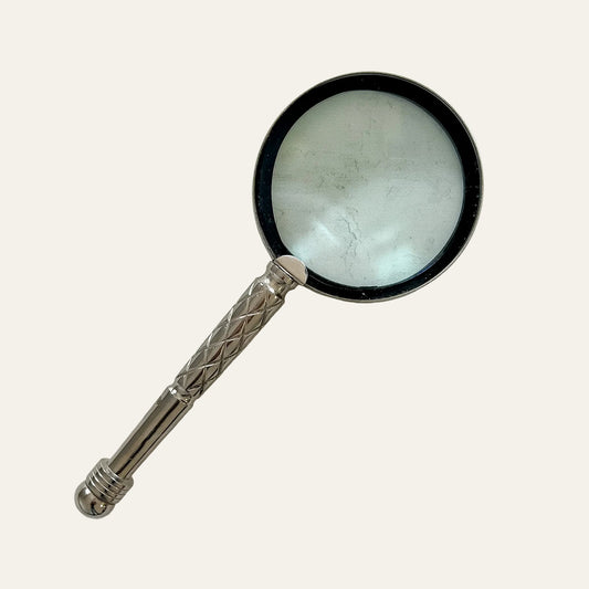 Vintage Silver Plate Magnifying Glass