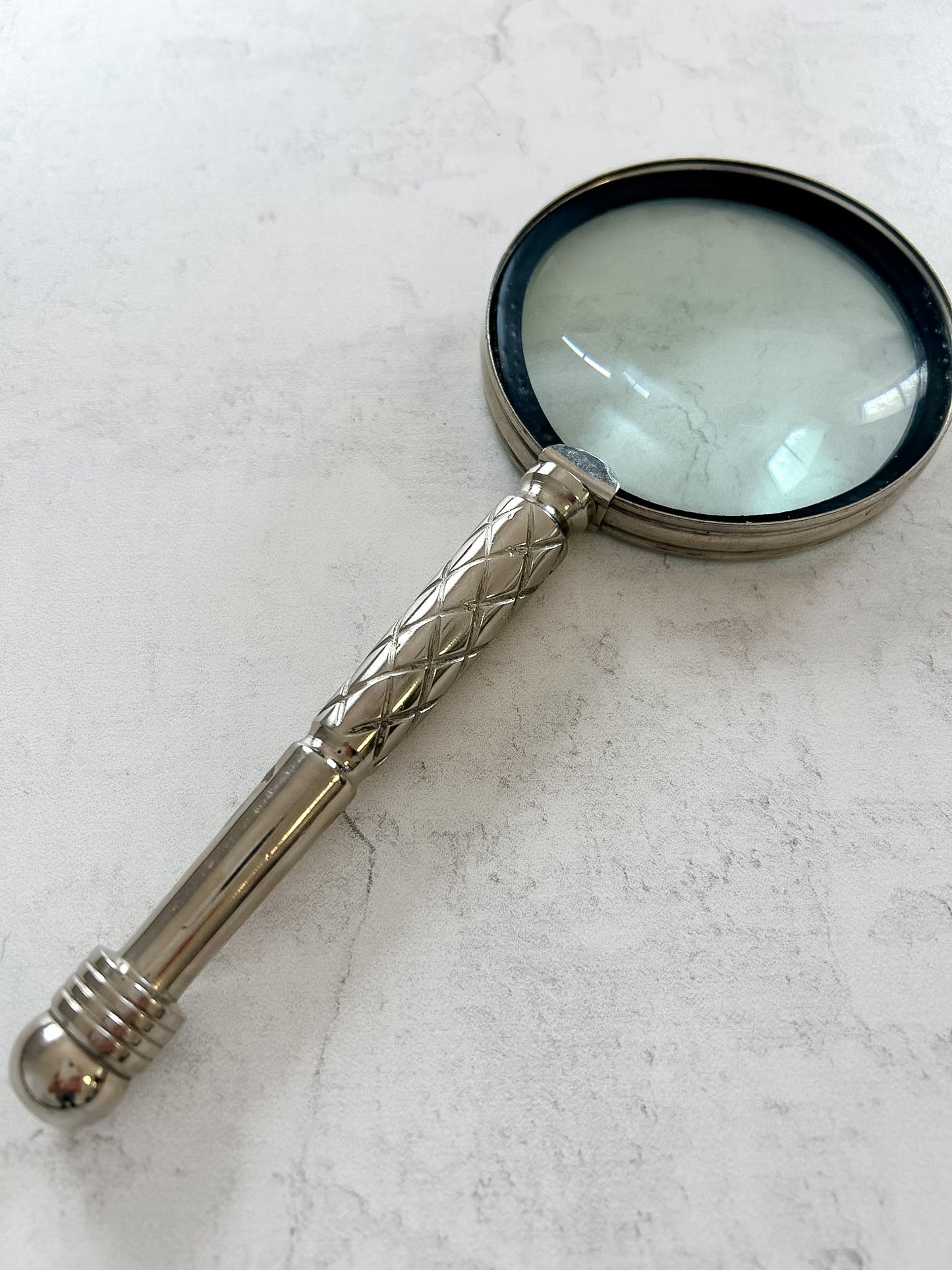 Vintage Silver Plate Magnifying Glass