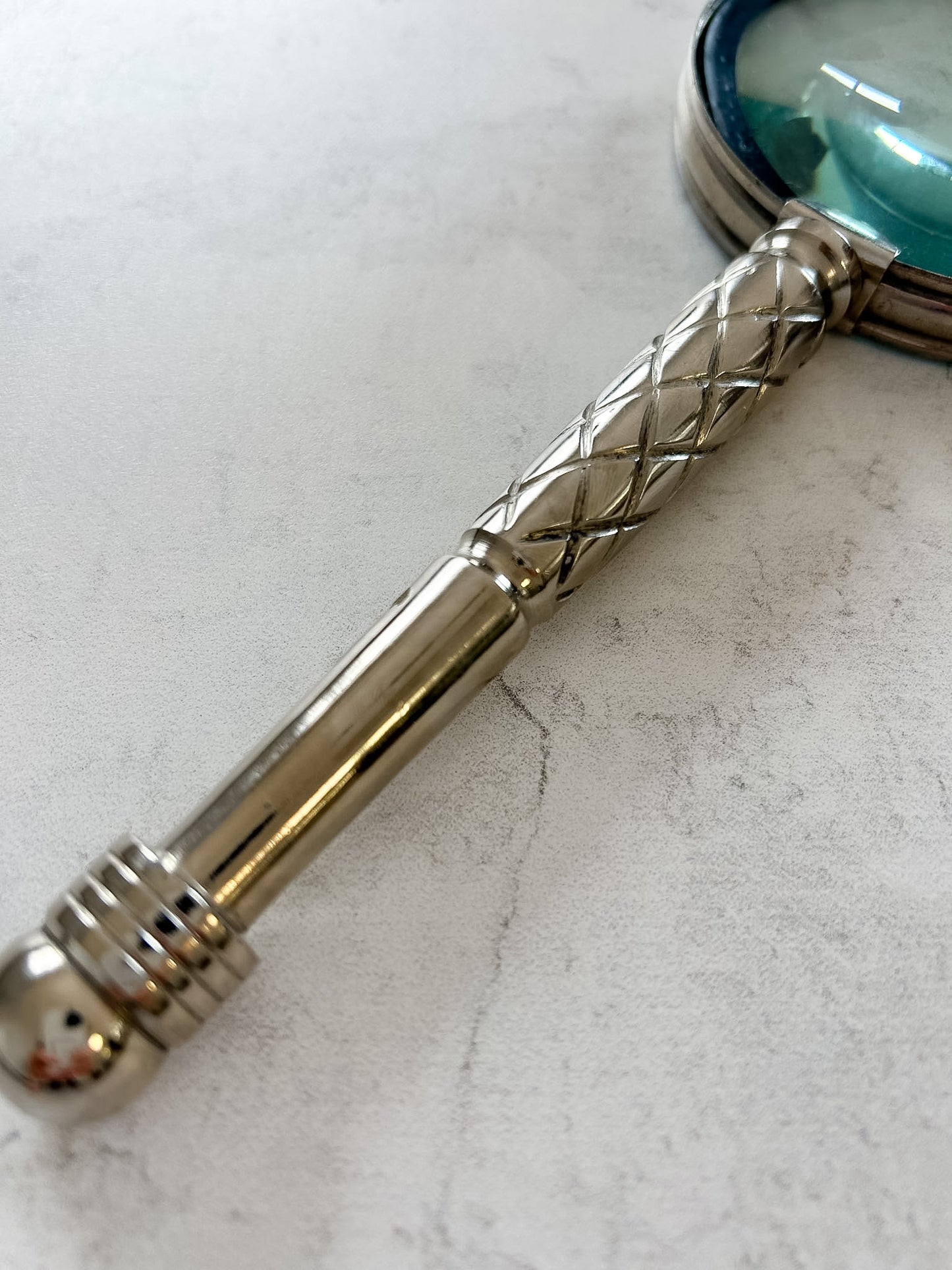 Vintage Silver Plate Magnifying Glass