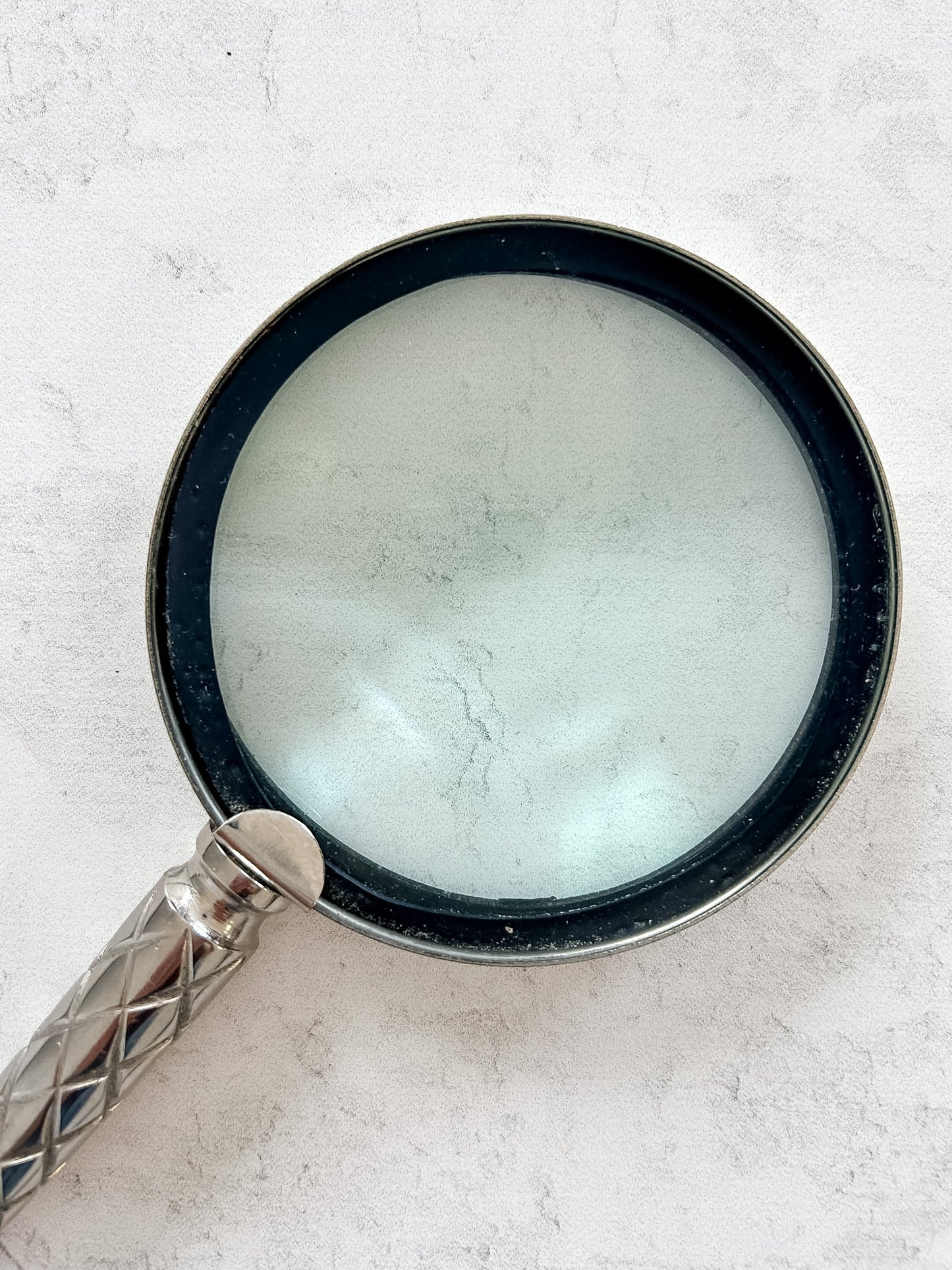Vintage Silver Plate Magnifying Glass