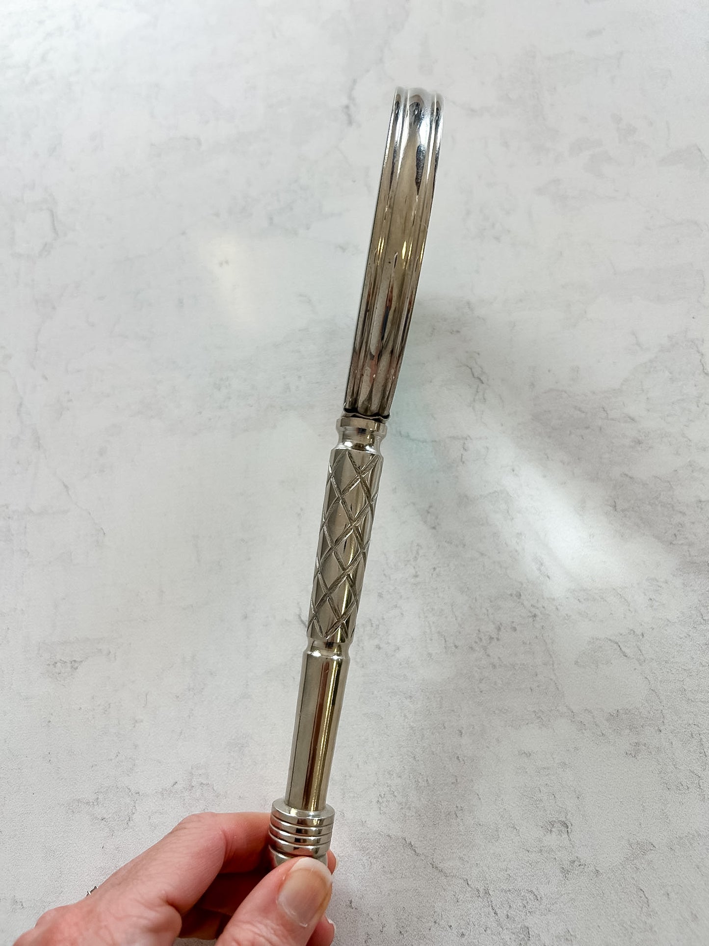 Vintage Silver Plate Magnifying Glass