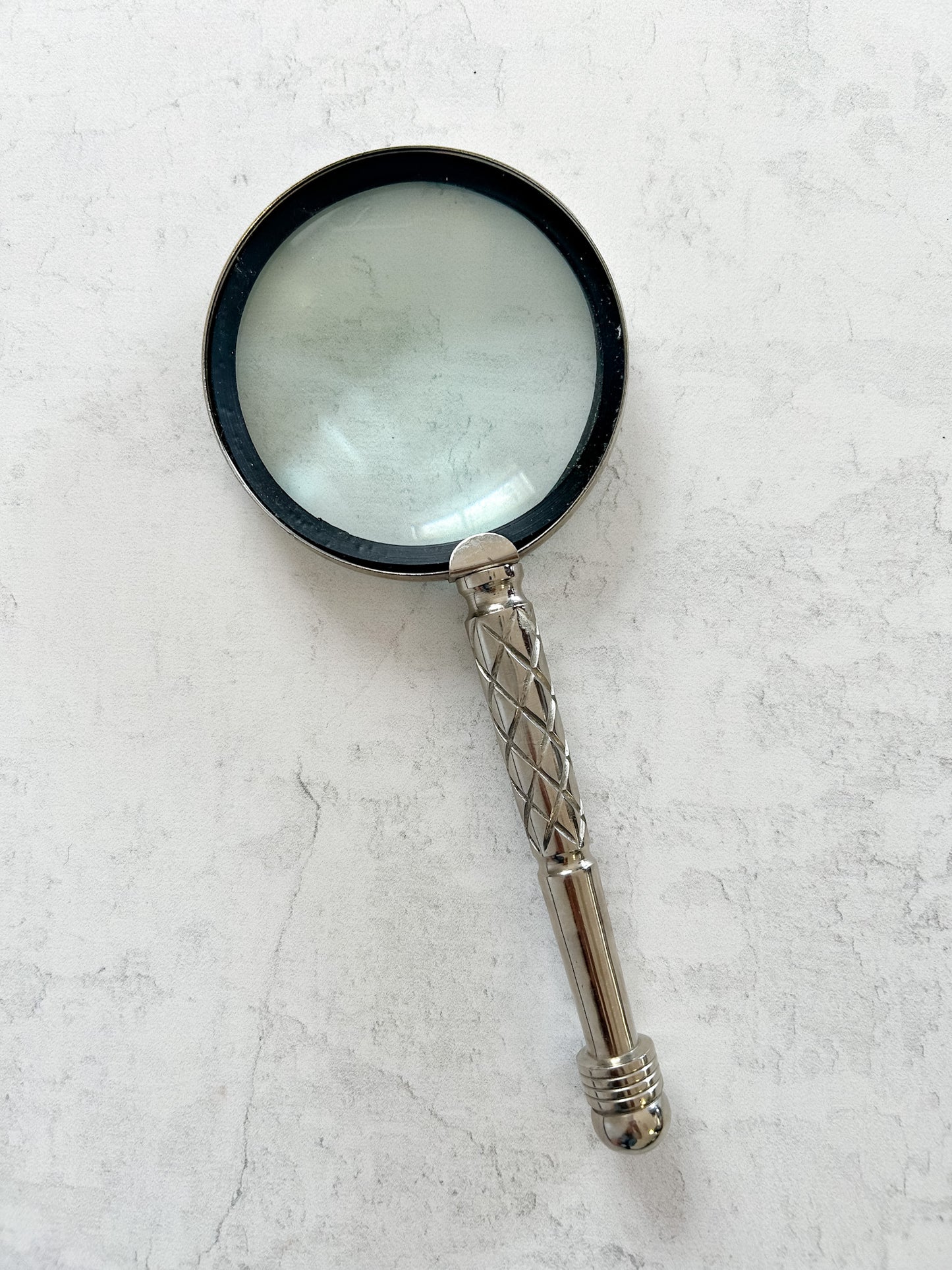 Vintage Silver Plate Magnifying Glass