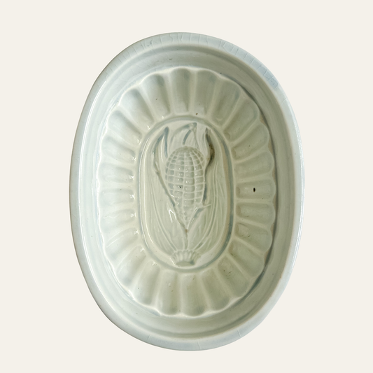 Antique English Ironstone Corn Pudding Mold