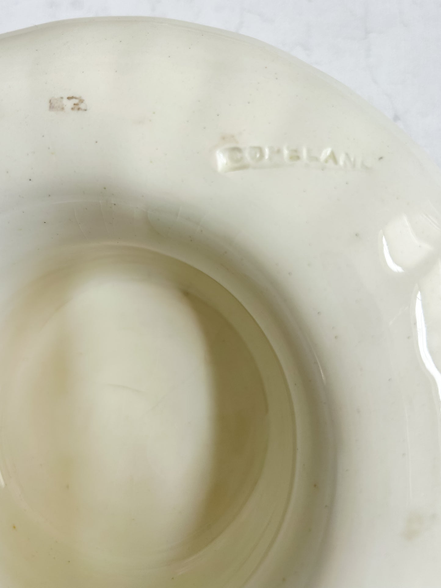 Antique English Ironstone Fluted Ring Pudding Mold