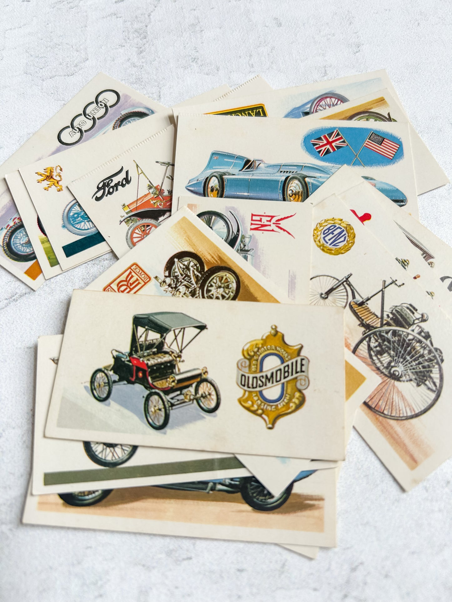 Set Vintage Brooke Bond Tea Cards History of the Motor Car