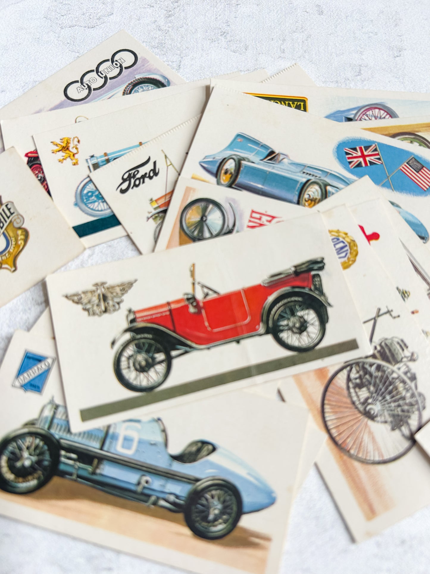 Set Vintage Brooke Bond Tea Cards History of the Motor Car