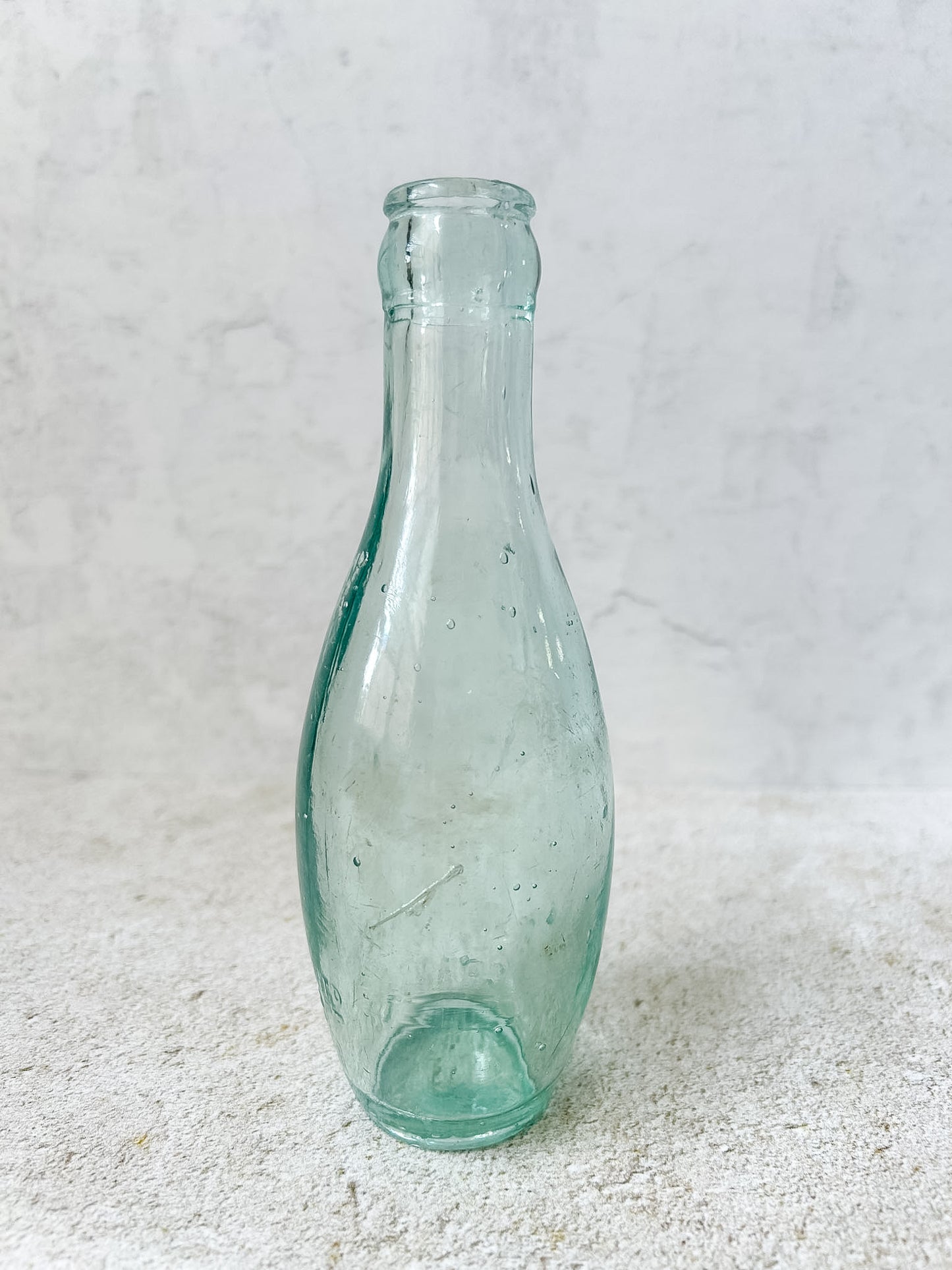 Antique Mowbray & Co. Embossed Aqua Glass Soda Bottle