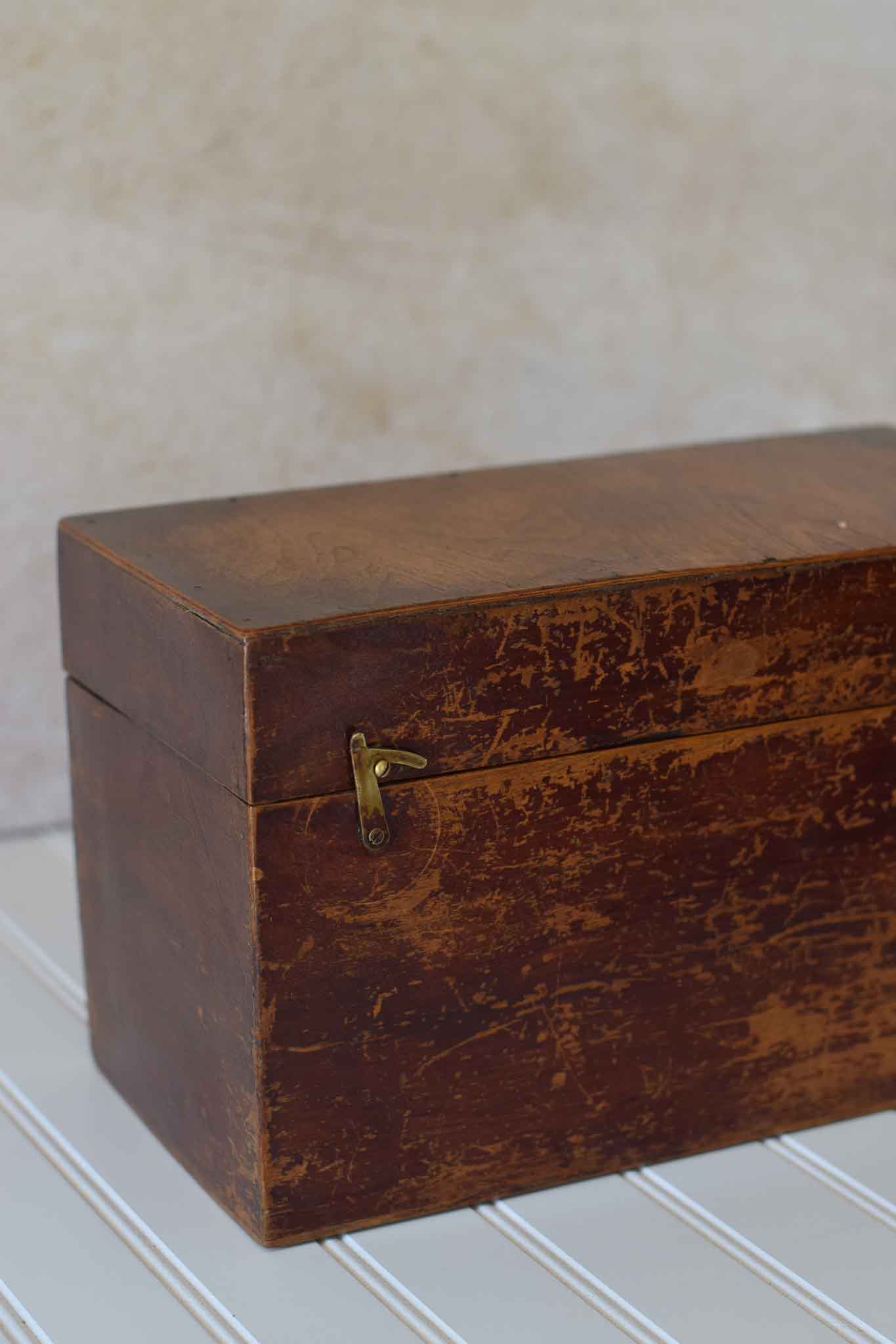 Early 20th Century Oak Storage Box with Brass Clasps