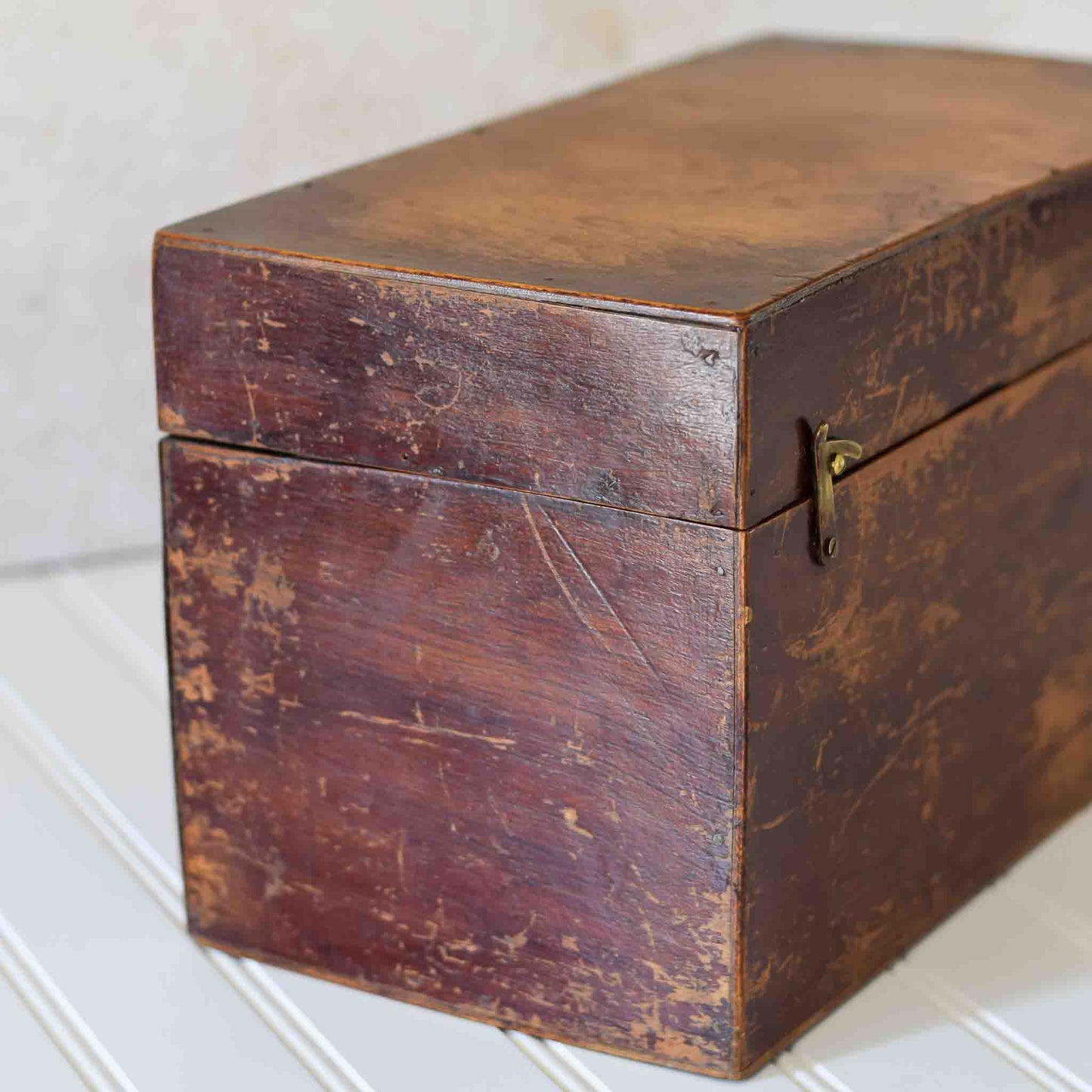 Early 20th Century Oak Storage Box with Brass Clasps