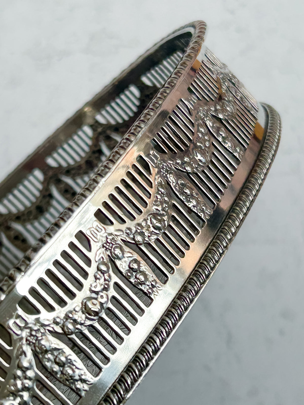 Vintage English Sheffield Silver Plate Oval Gallery Tray
