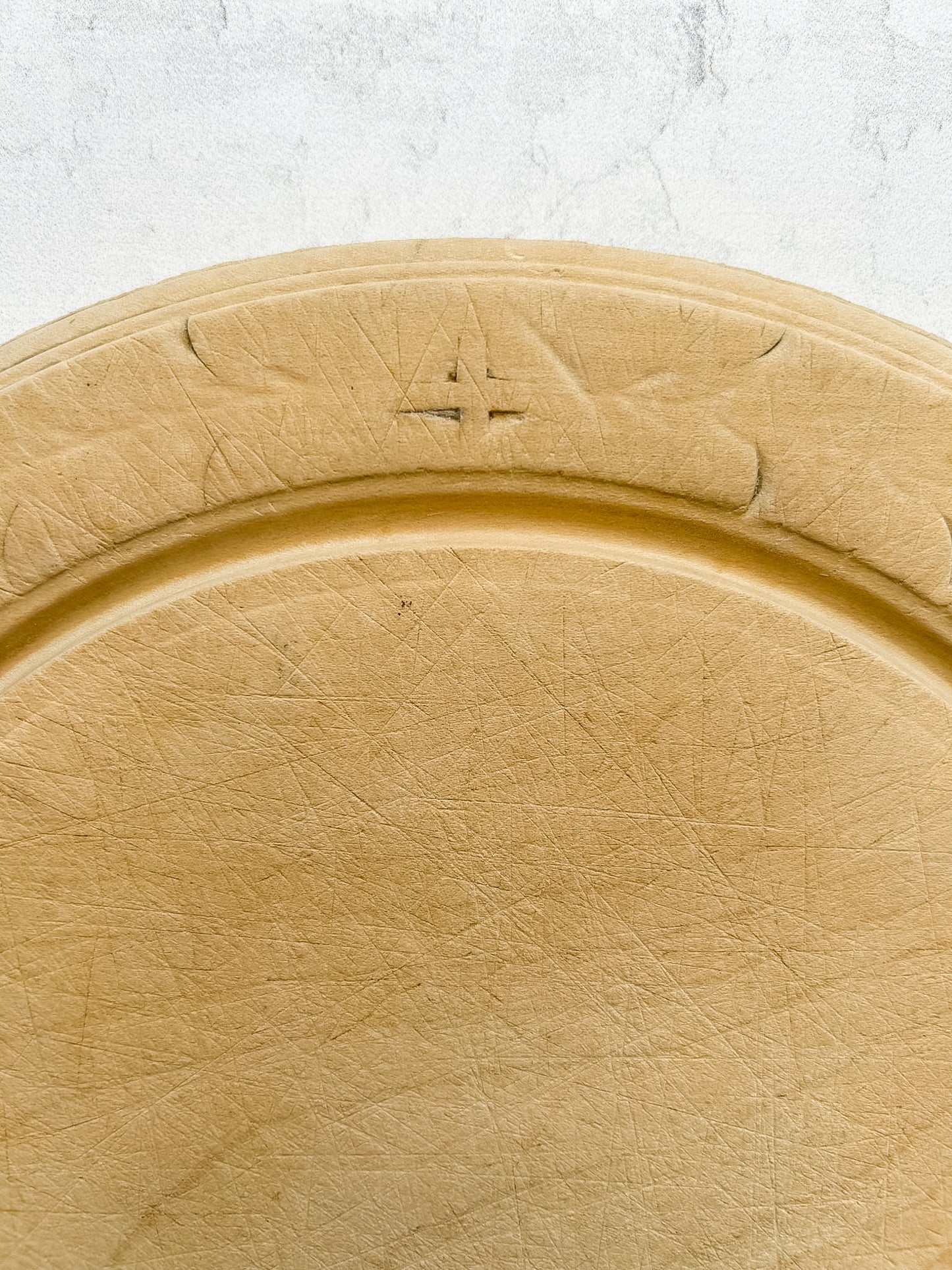 Antique English Carved Bread Board