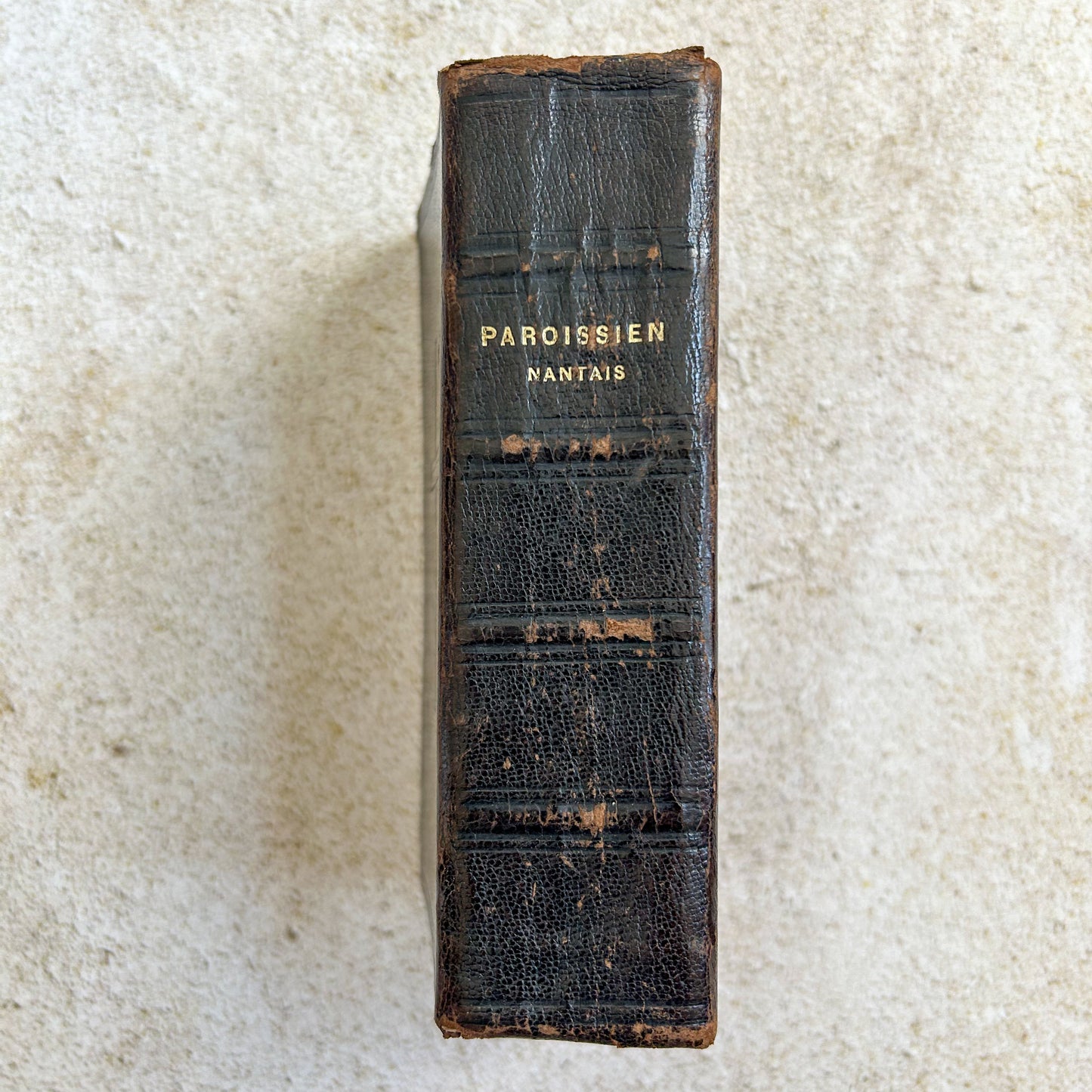 Antique Leather Bound French Paroissien Missal with Ephemera