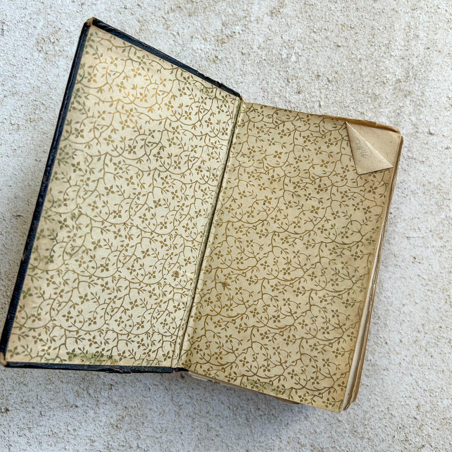 Antique Leather Bound French Paroissien Missal with Ephemera