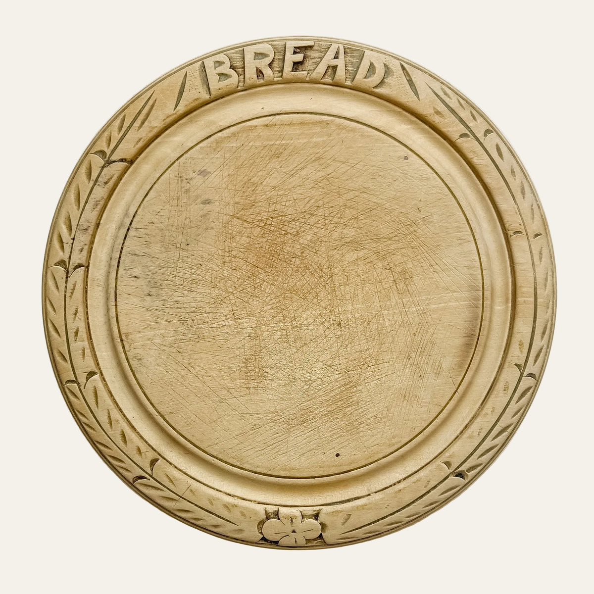 Vintage English Carved Bread Board