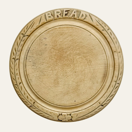 Vintage English Carved Bread Board