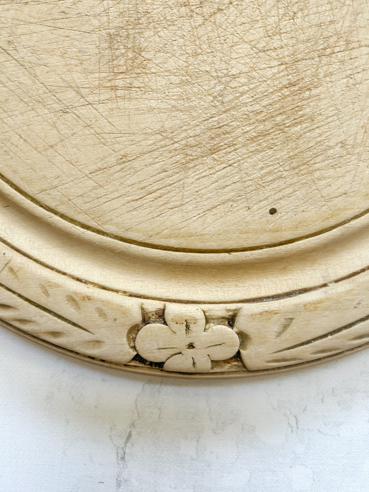 Vintage English Carved Bread Board