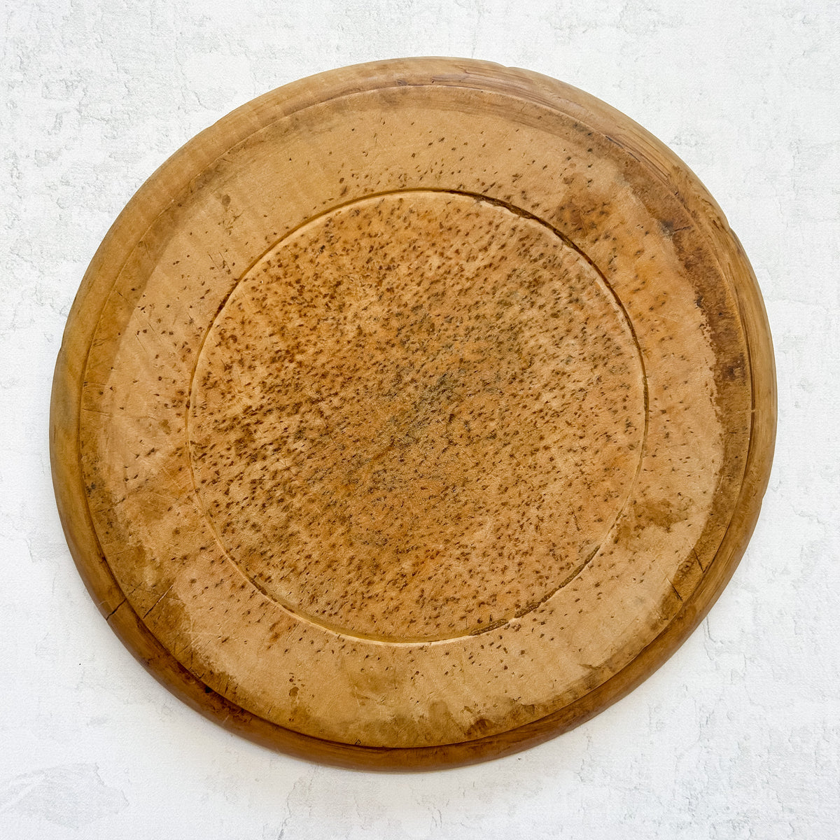 Antique English Scalloped Edge Sycamore Bread Board