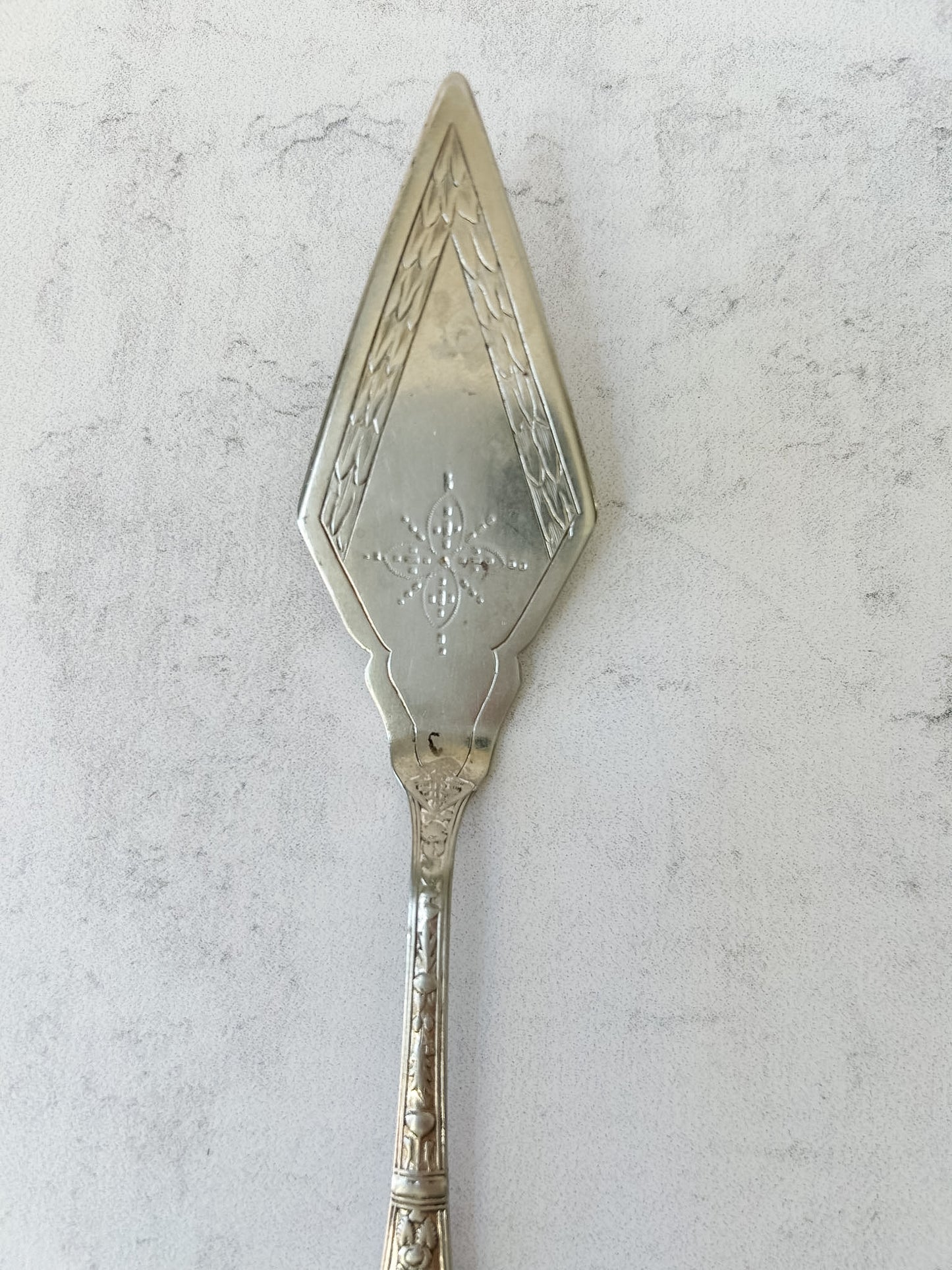 Antique Silver Plate Ornate Small Cake Server