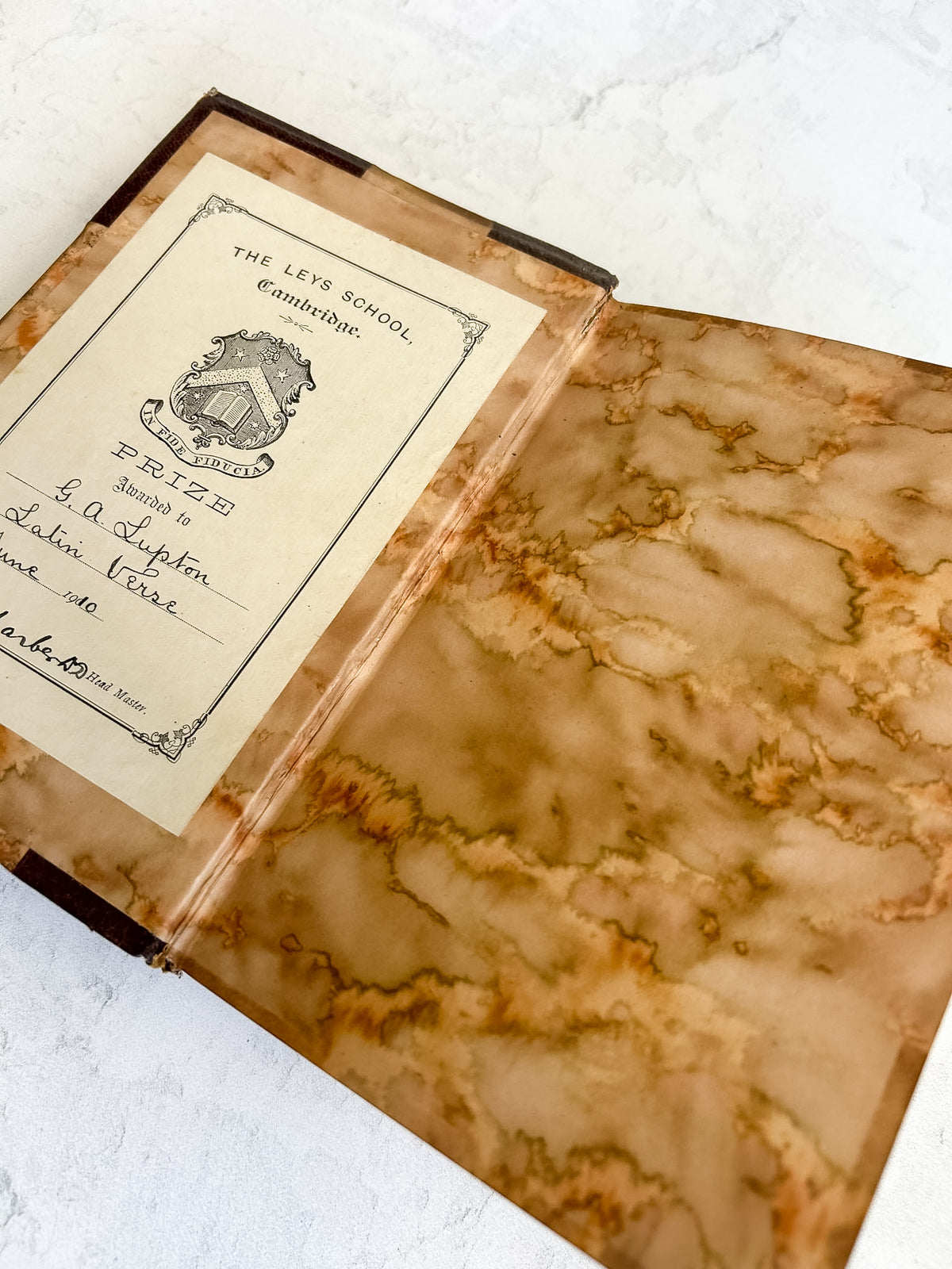 Antique 1905 Leys School Cambridge Prize Book - Charles Stuart Calverley