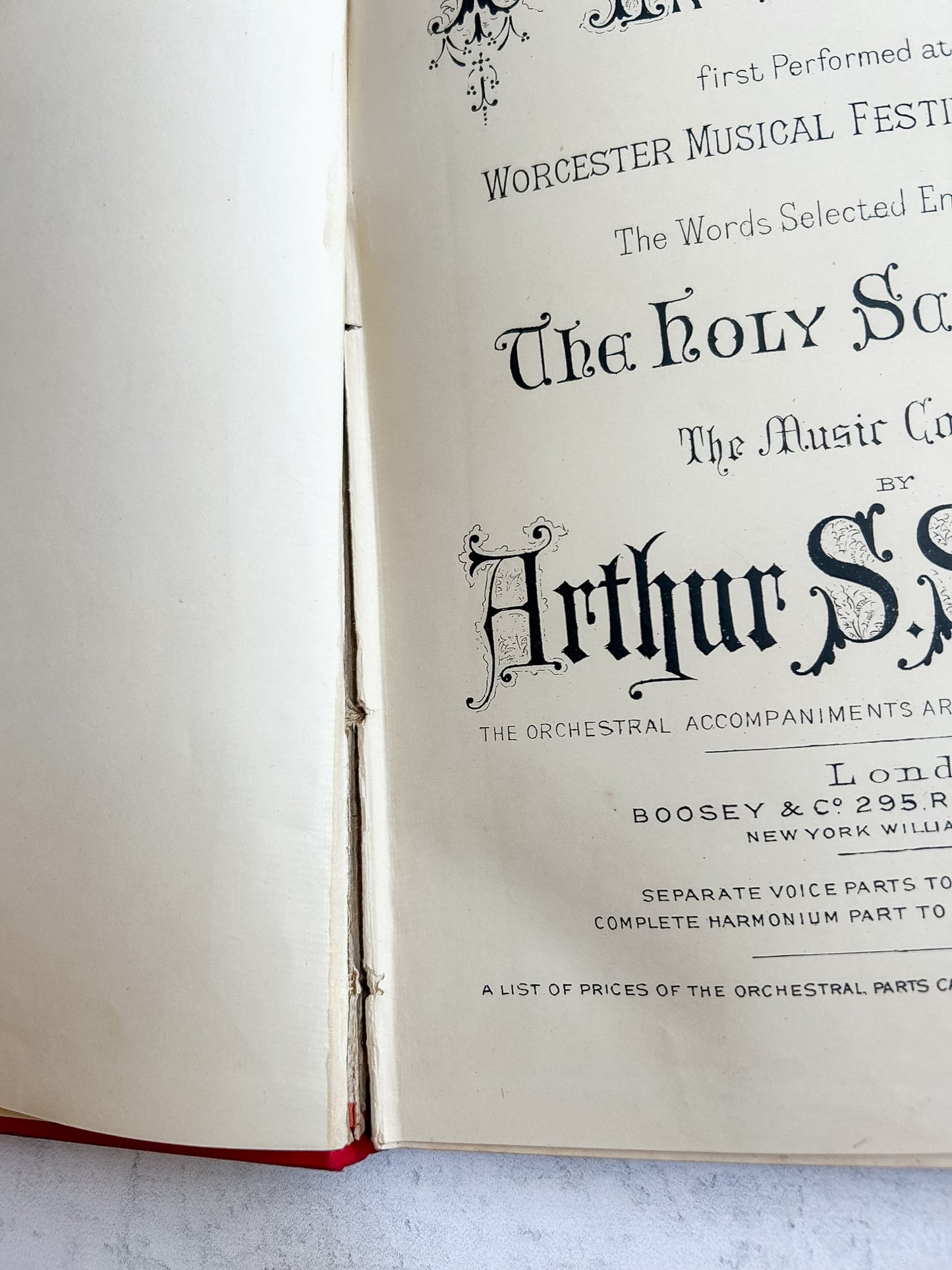 Antique Arthur Sullivan The Prodigal Son Music Folio | c.1890