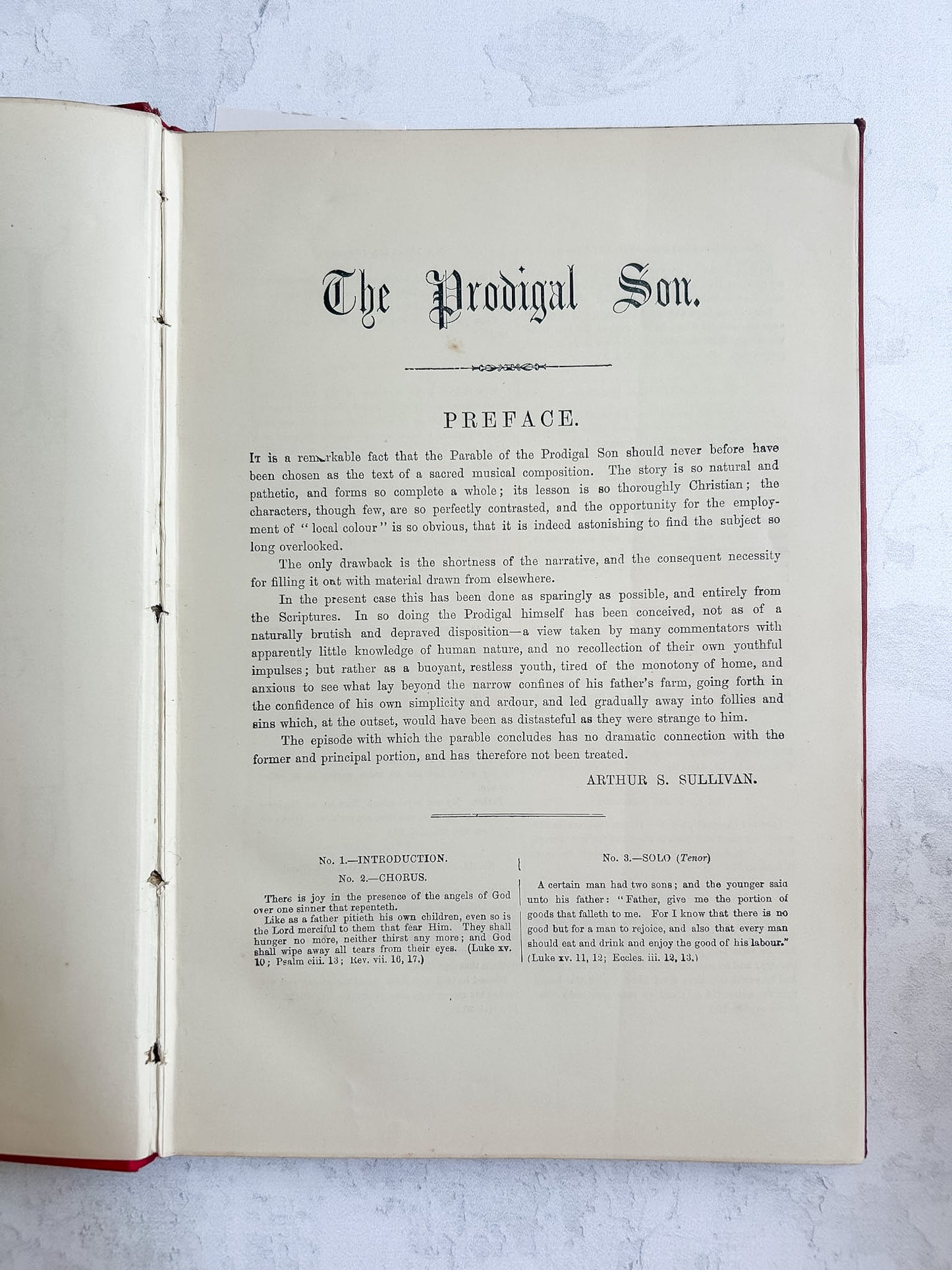 Antique Arthur Sullivan The Prodigal Son Music Folio | c.1890