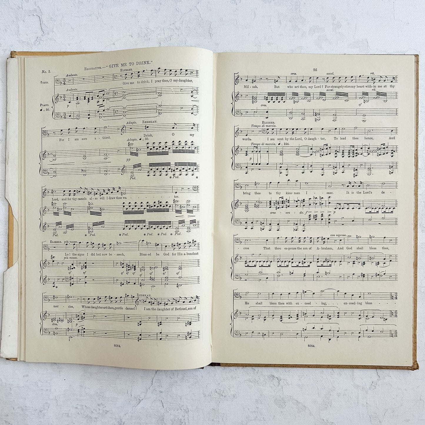 Antique 1909 Barnby Rebekah Folio, Victorian Music Score