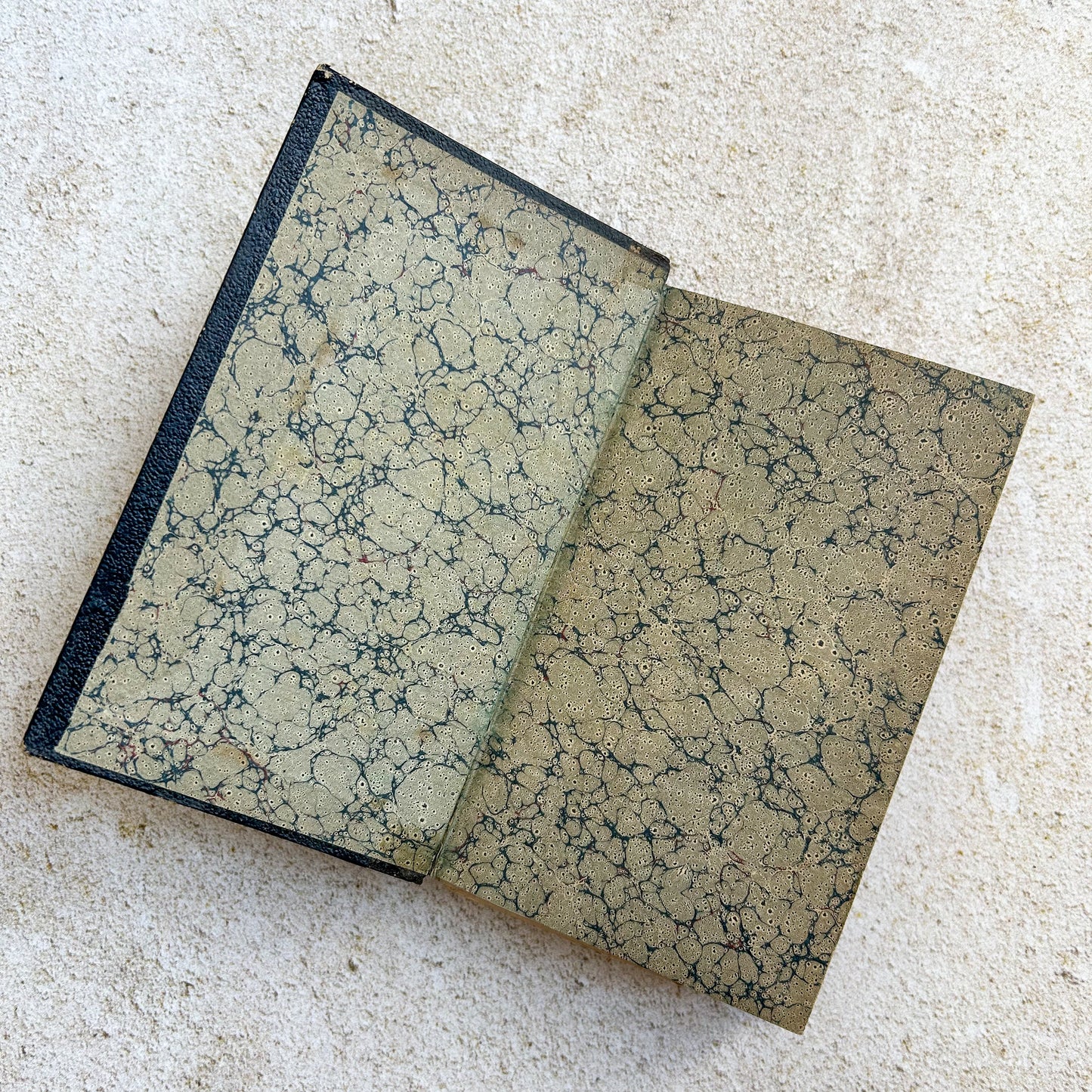 1800s French Antique "Recueil de Cantiques" Prayer Book with Ephemera
