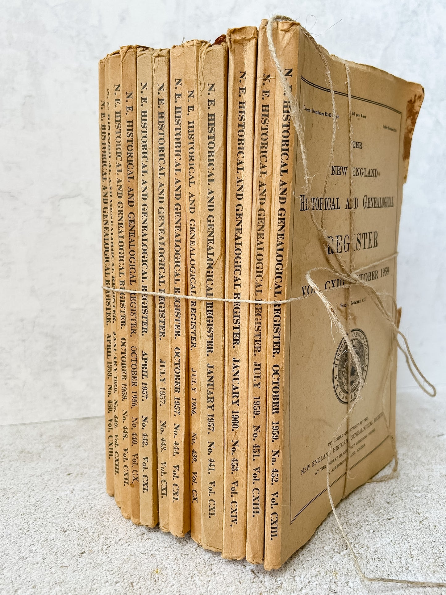Vintage New England Historical & Genealogical Register Collection