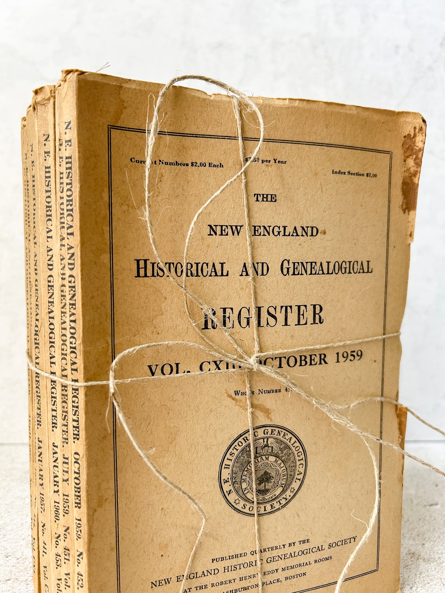 Vintage New England Historical & Genealogical Register Collection
