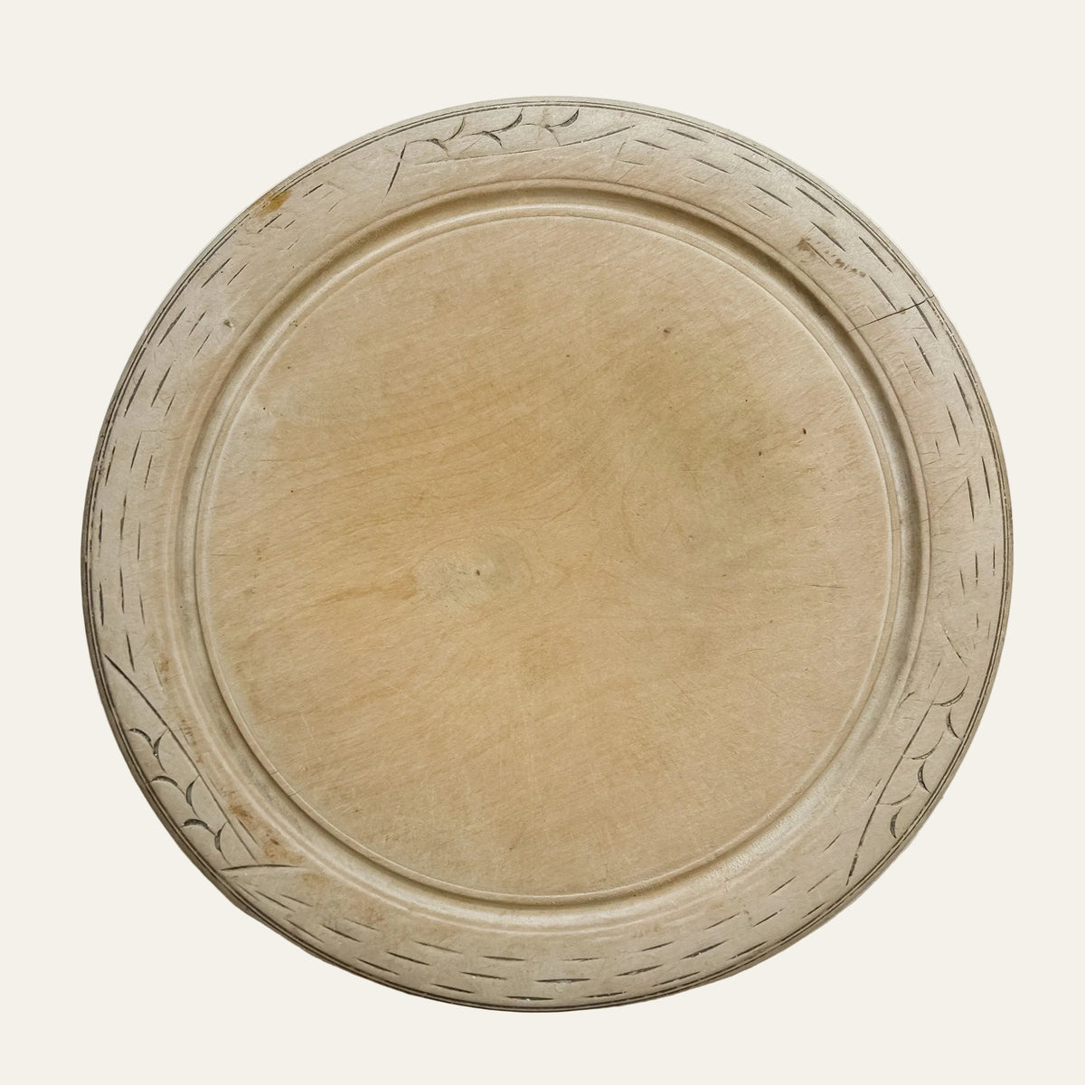 Antique Carved Wheat Bread Board