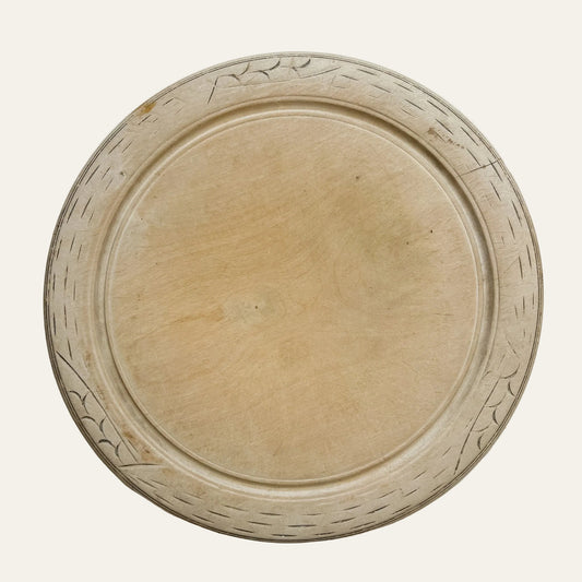 Antique Carved Wheat Bread Board
