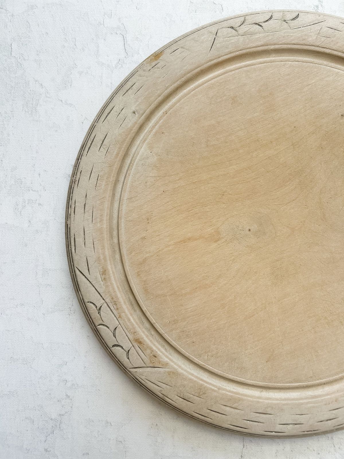 Antique Carved Wheat Bread Board