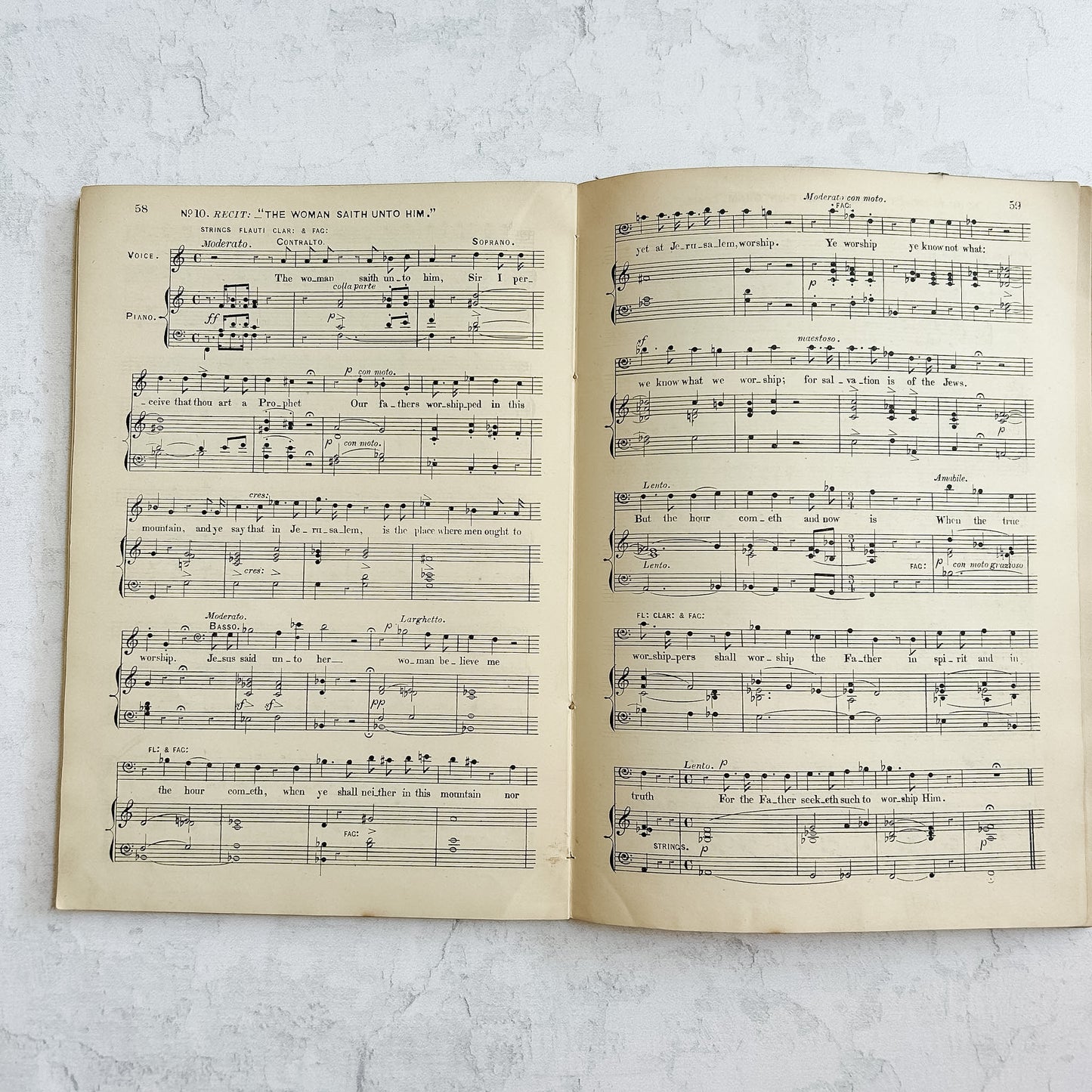 Antique 1879 "The Woman of Samaria" Sacred Cantata by William Sterndale Bennett