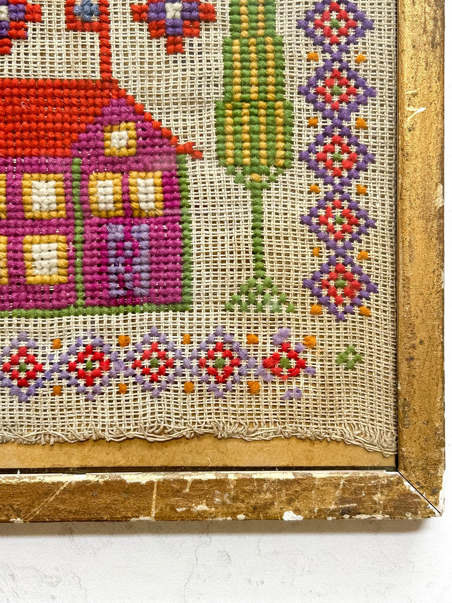 Antique English Needlework Sampler, 1864
