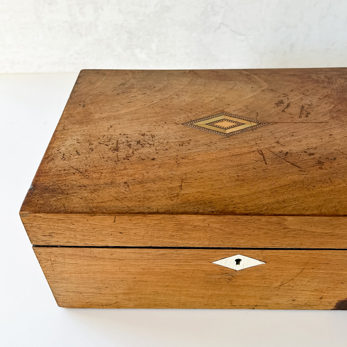 Antique English Regency Inlaid Sewing Box