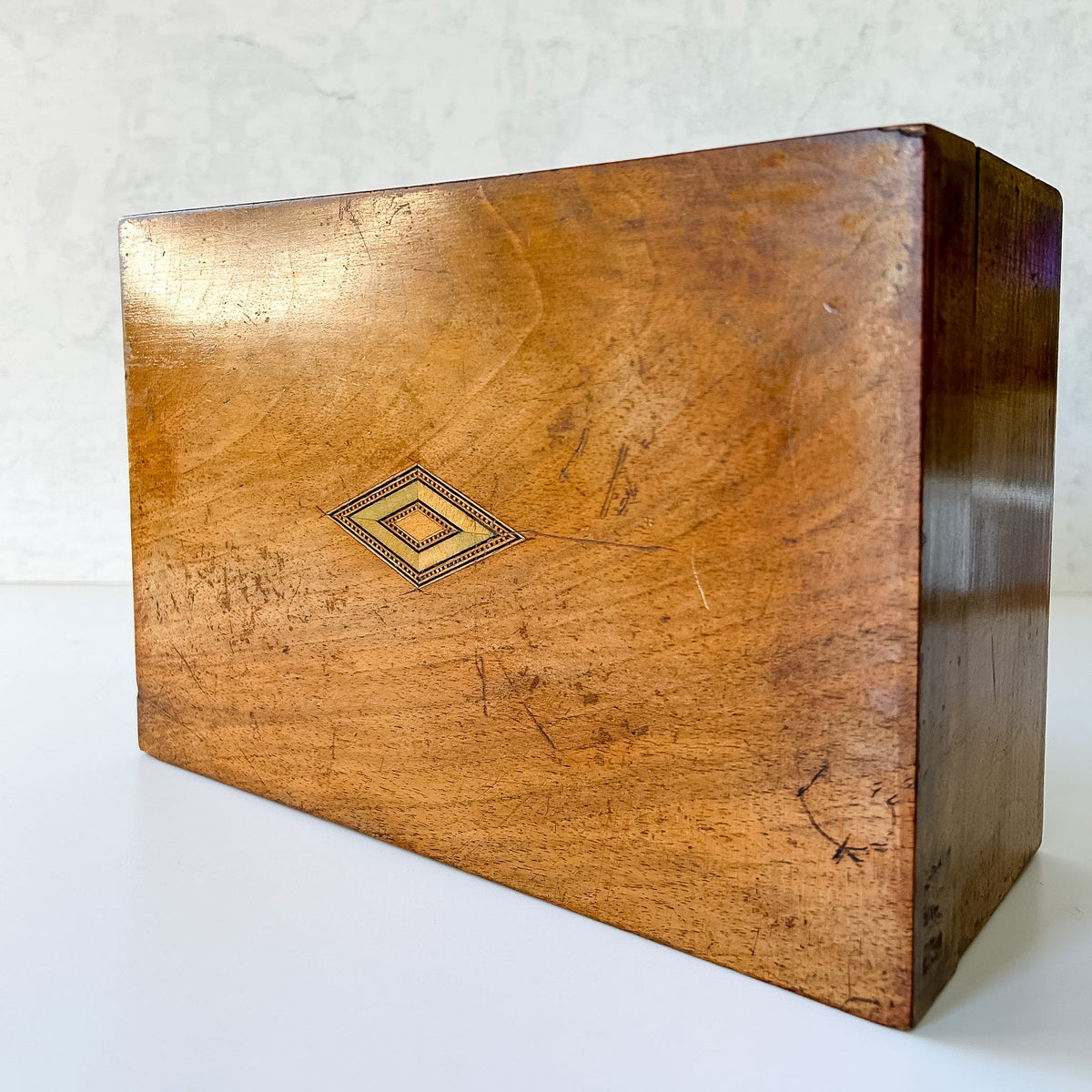Antique English Regency Inlaid Sewing Box