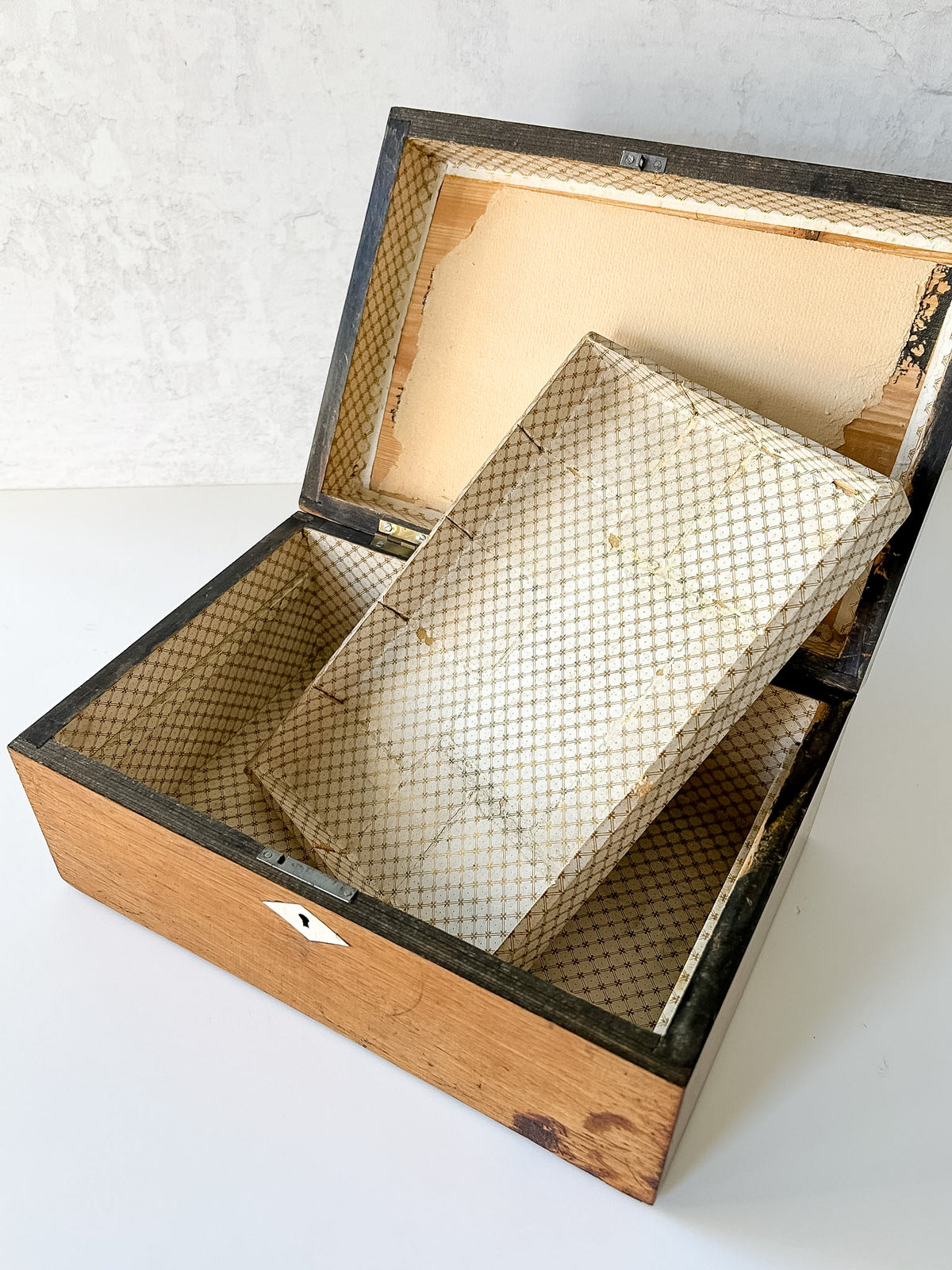 Antique English Regency Inlaid Sewing Box