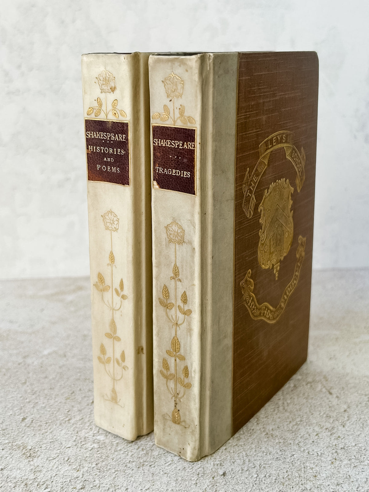 Pair of Antique 1905 Shakespeare Books from The Leys School, Cambridge