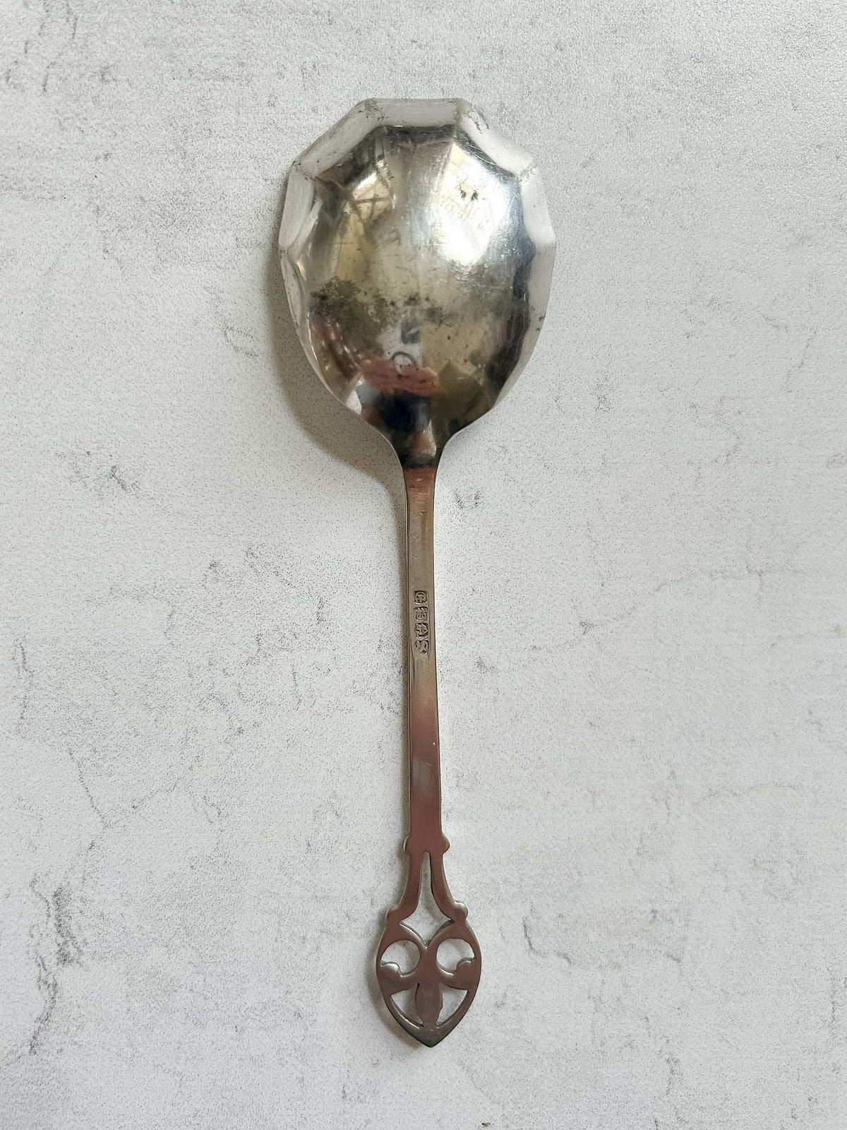 Set Vintage English Shell Bowl Spoons