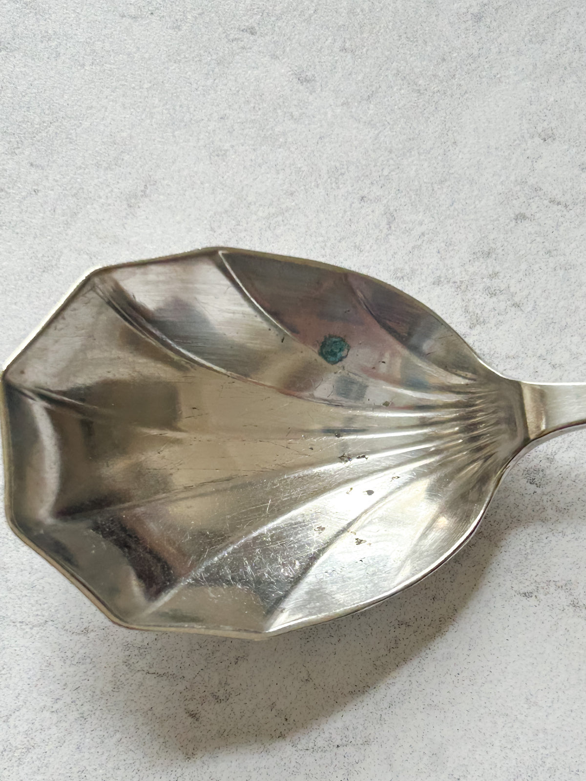 Set Vintage English Shell Bowl Spoons