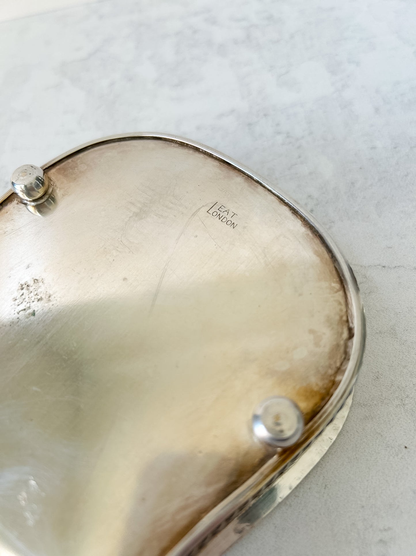 Vintage Silver Plate Tray with Pierced Gallery Edge