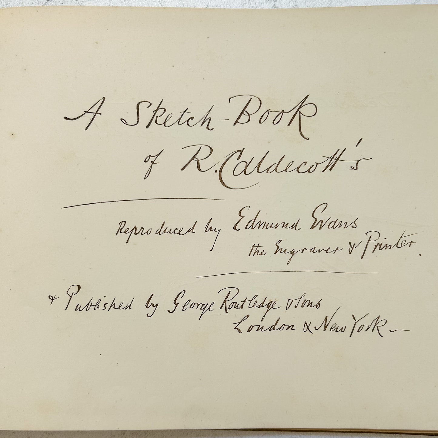 Antique Sketch-Book of R. Caldecott's Illustrations