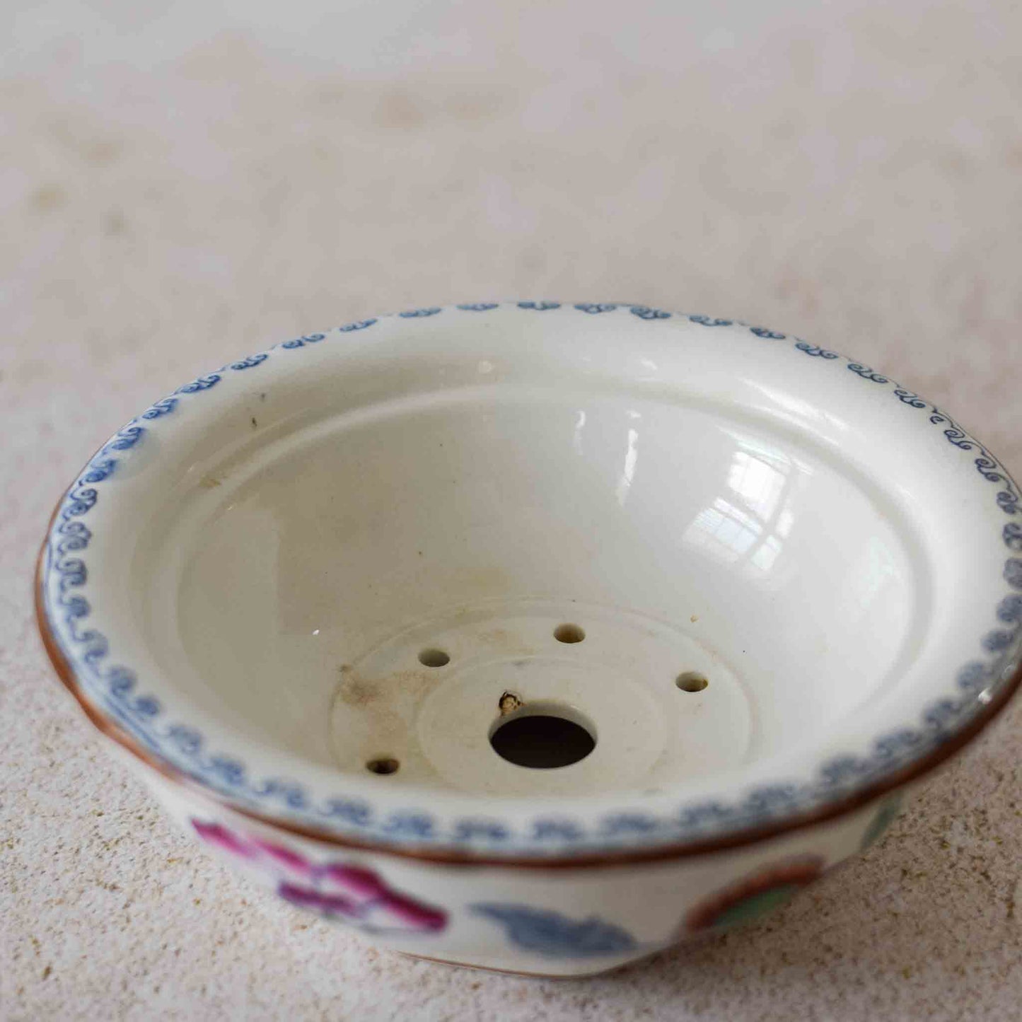Antique English Staffordshire Pottery Soap Dish c1895