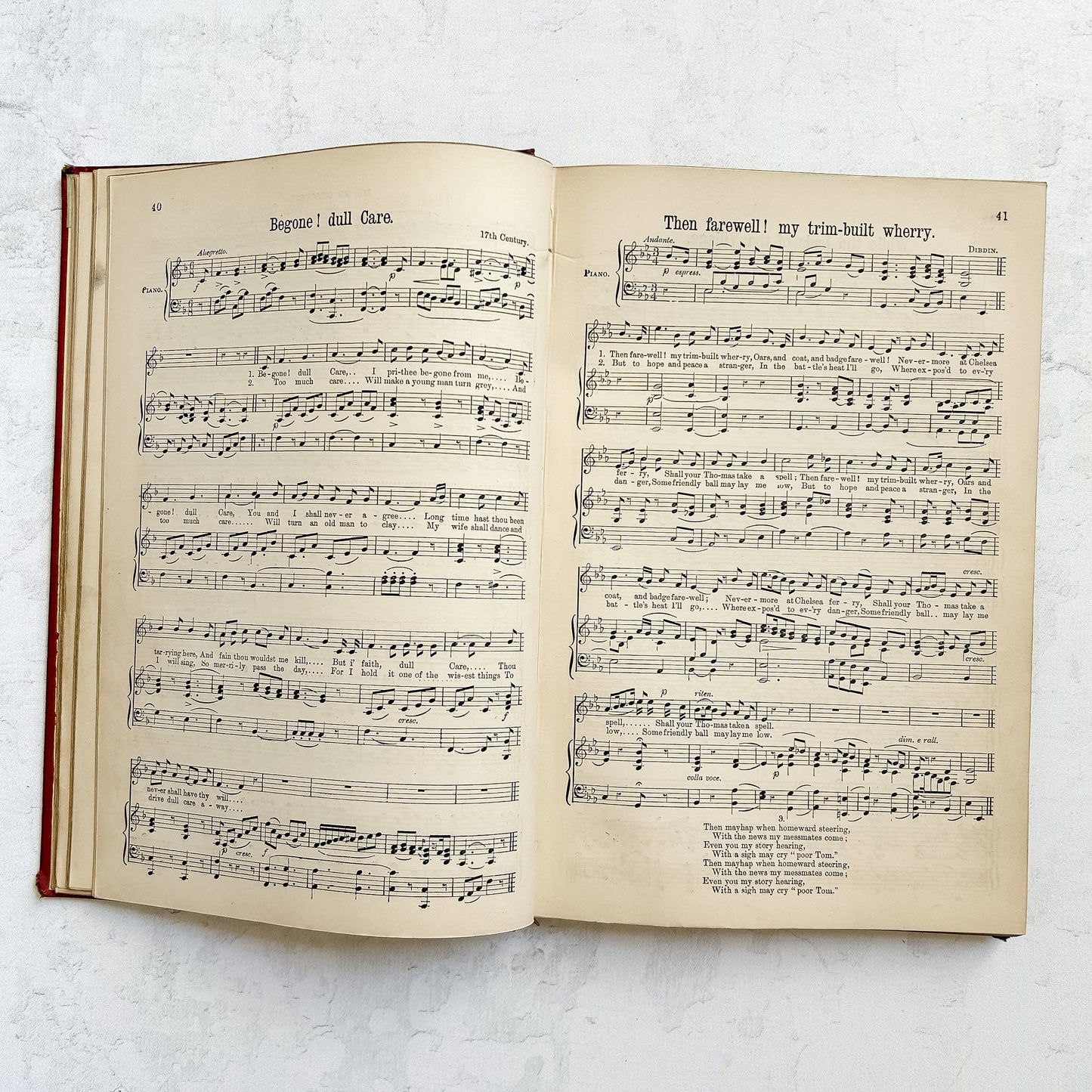 Antique Songs of England Music Book, J.L. Hatton 1878
